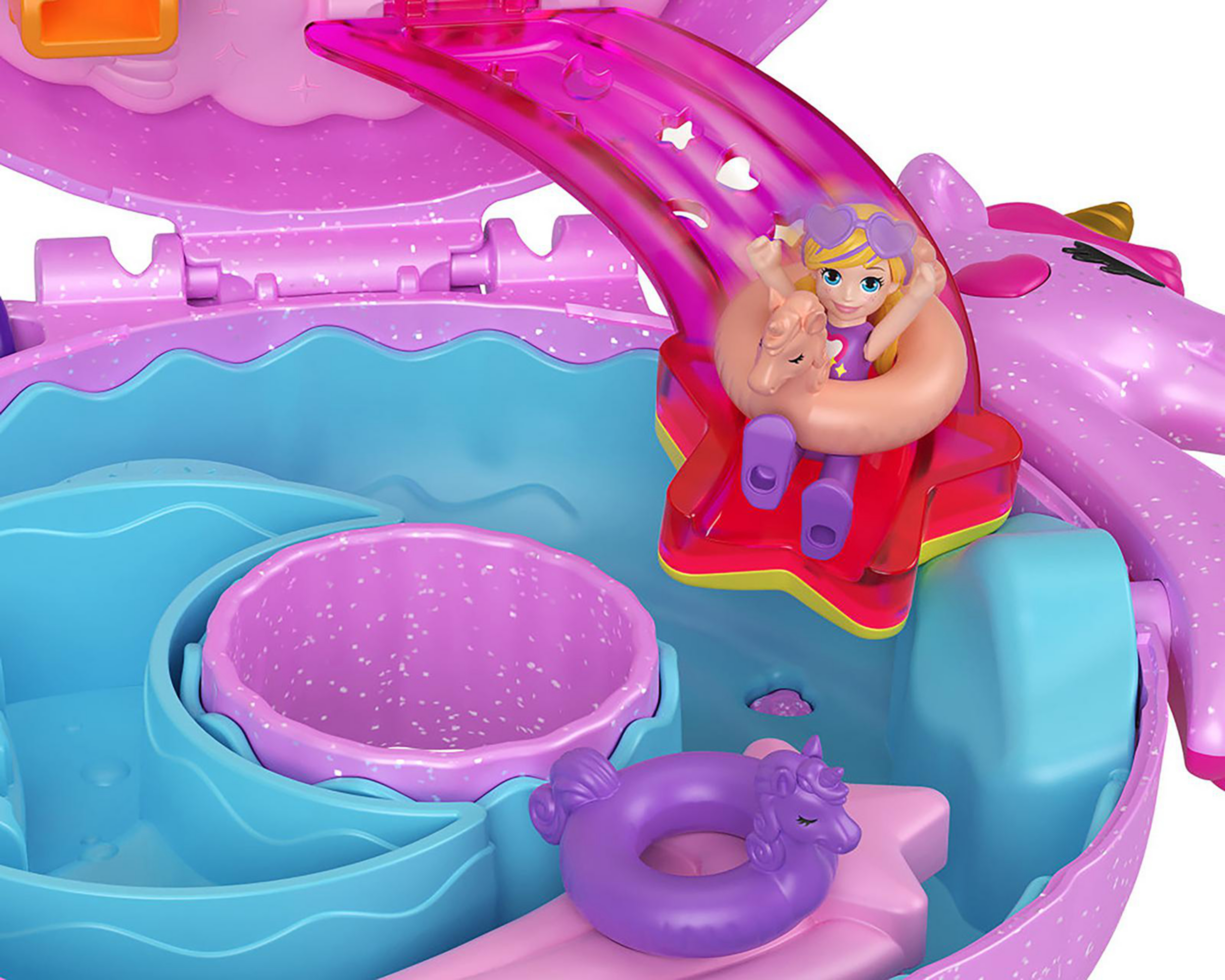 Foto 5 | Flotador de Unicornio Mattel Polly Pocket Sparkle Cove Adventure