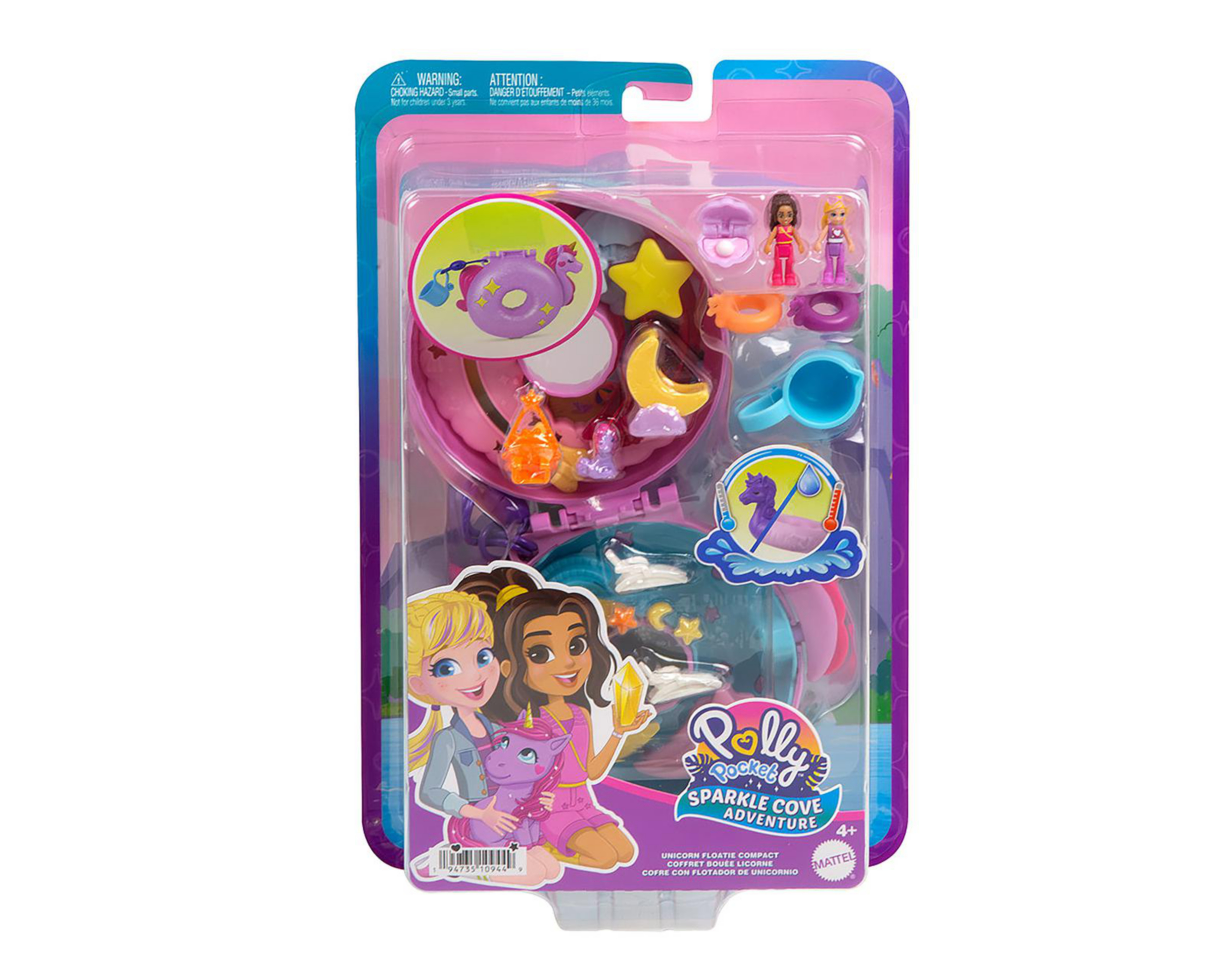Foto 6 | Flotador de Unicornio Mattel Polly Pocket Sparkle Cove Adventure