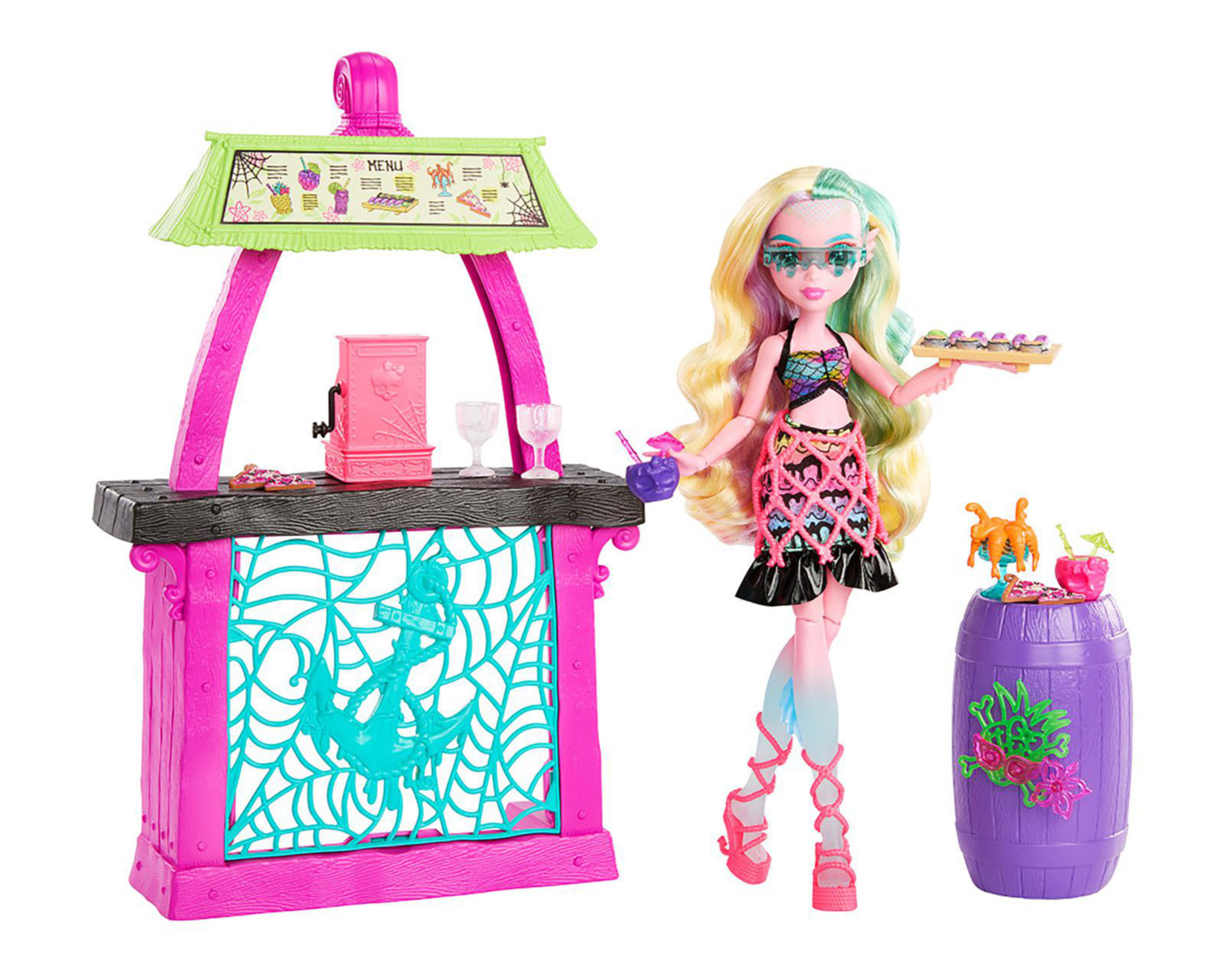 Foto 4 pulgar | Snack Shack Paillote de L'ile Mattel Monster High Lagoona Blue Scare-Adise Island