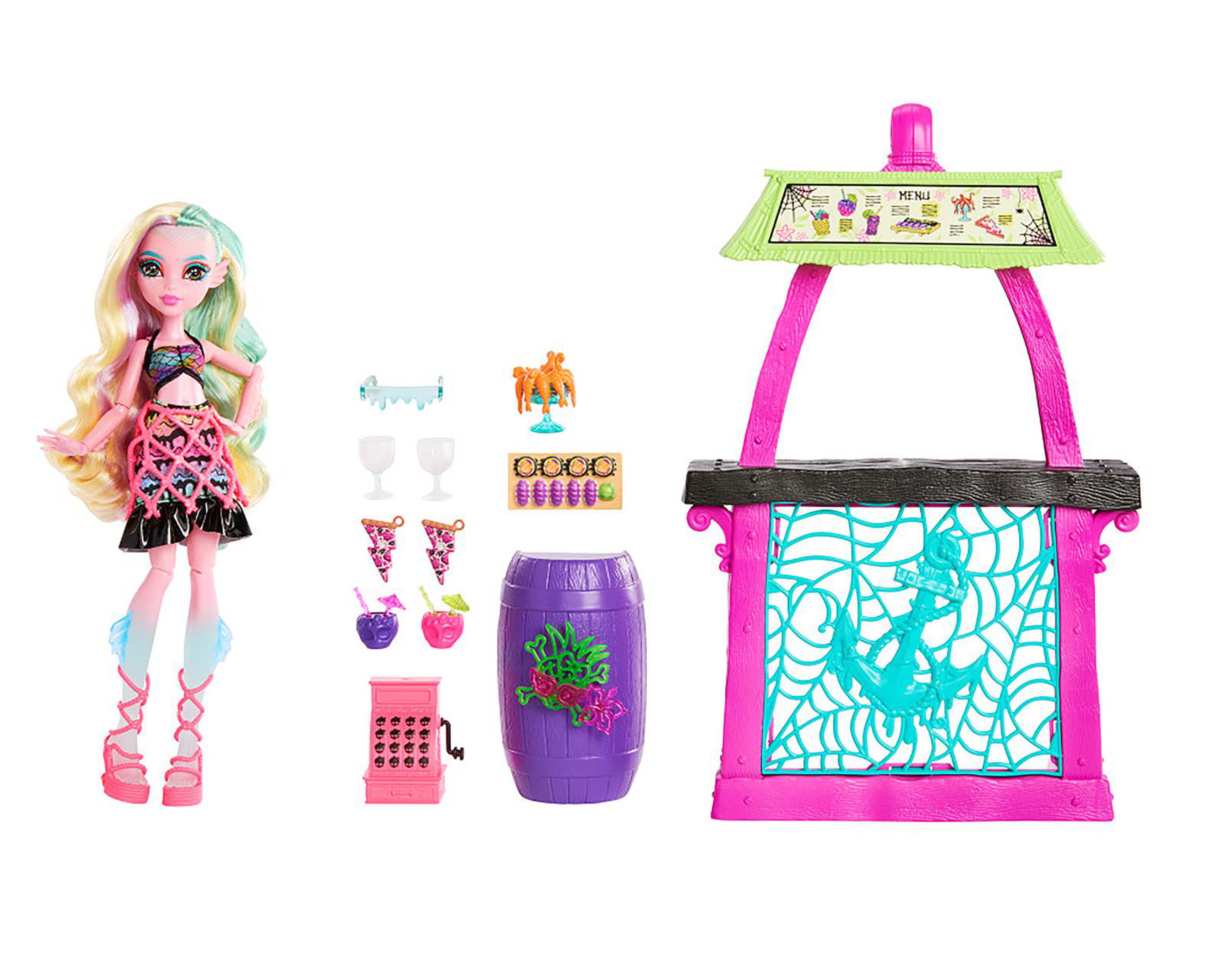 Foto 6 pulgar | Snack Shack Paillote de L'ile Mattel Monster High Lagoona Blue Scare-Adise Island
