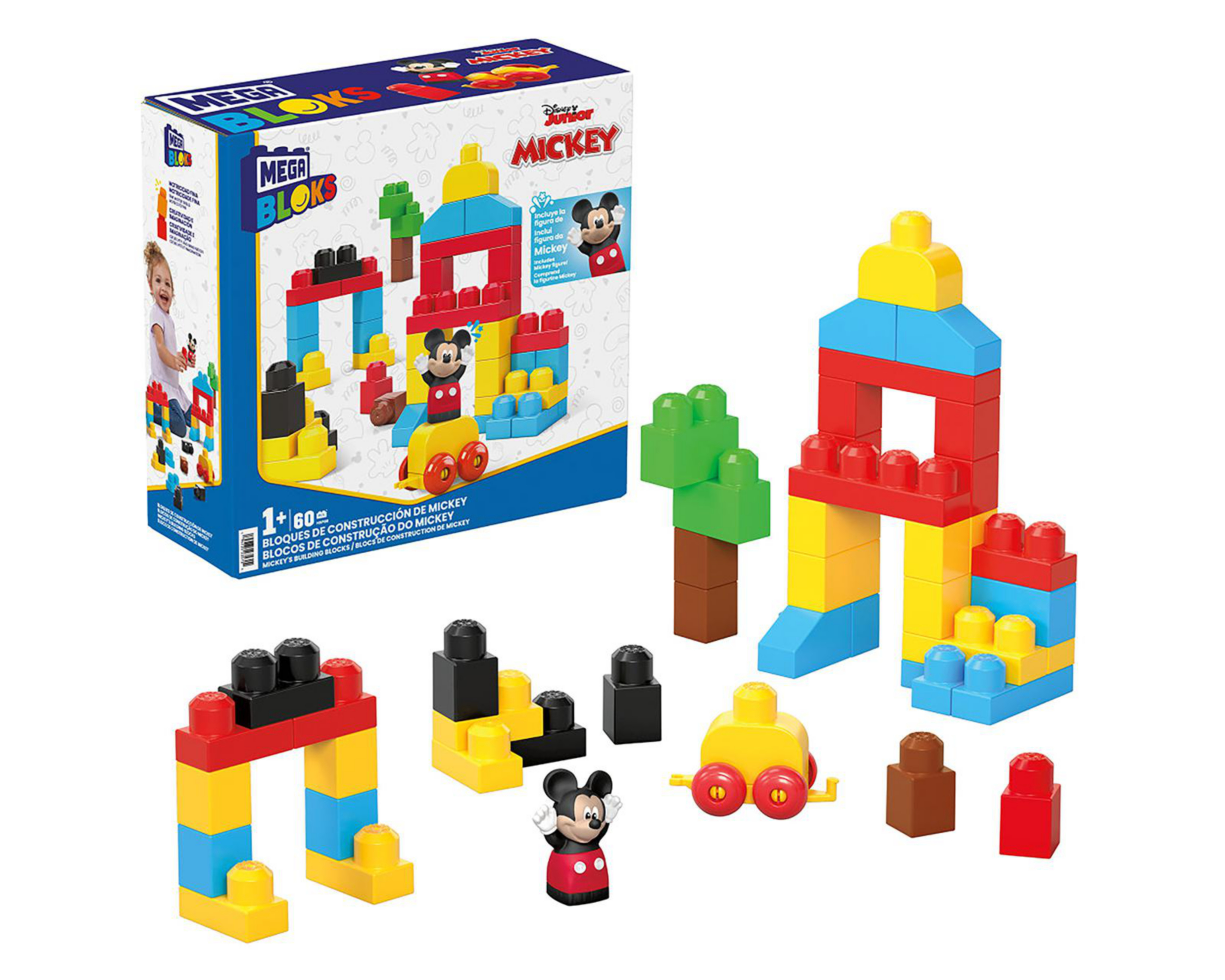 Bloques de Construcción Mega Bloks Disney Mickey Mouse 60 Piezas