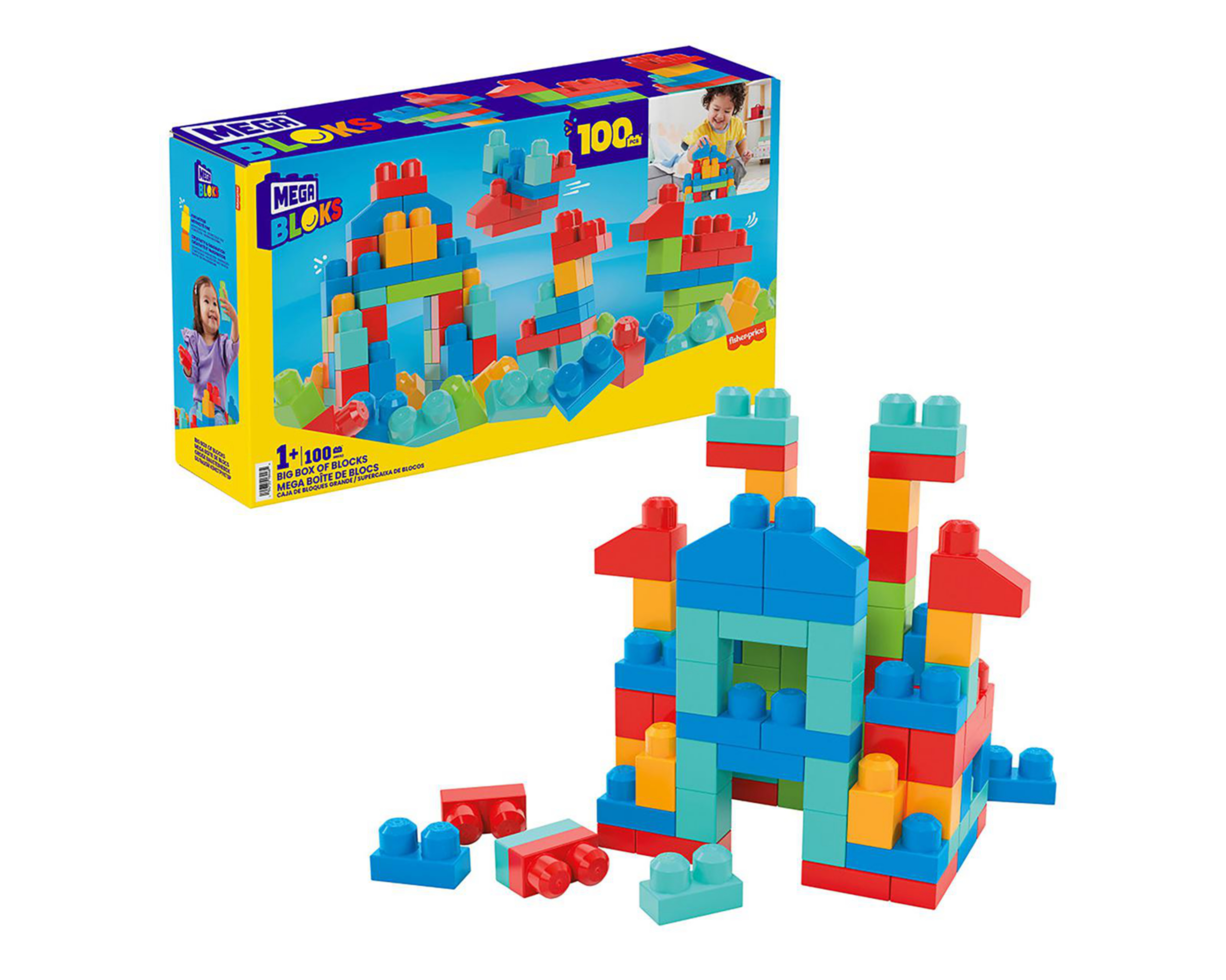 Bloques de Construcción Mega Bloks Fisher Price 100 Piezas