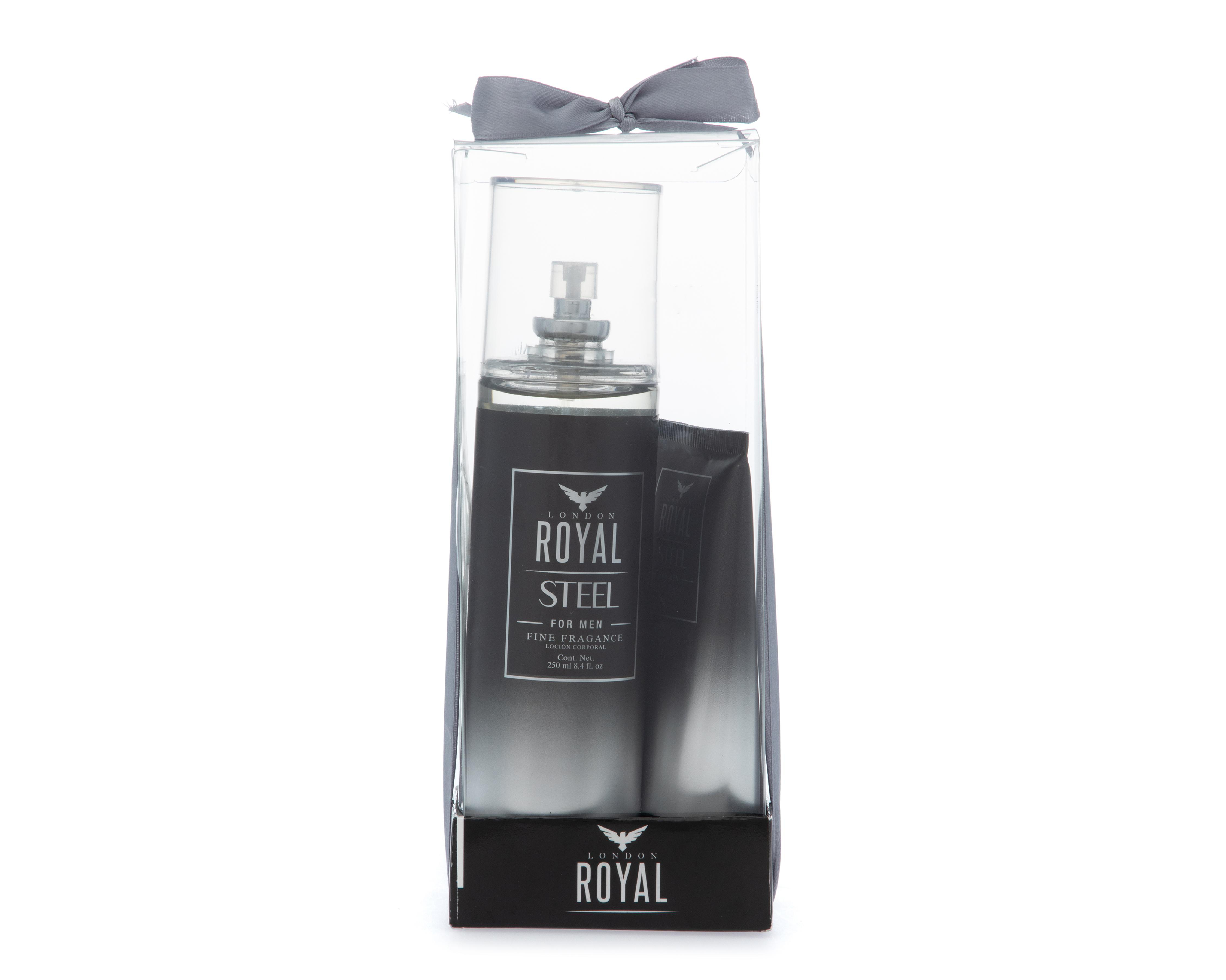 Foto 4 | Estuche para Hombre London Royal Steel 2 Piezas