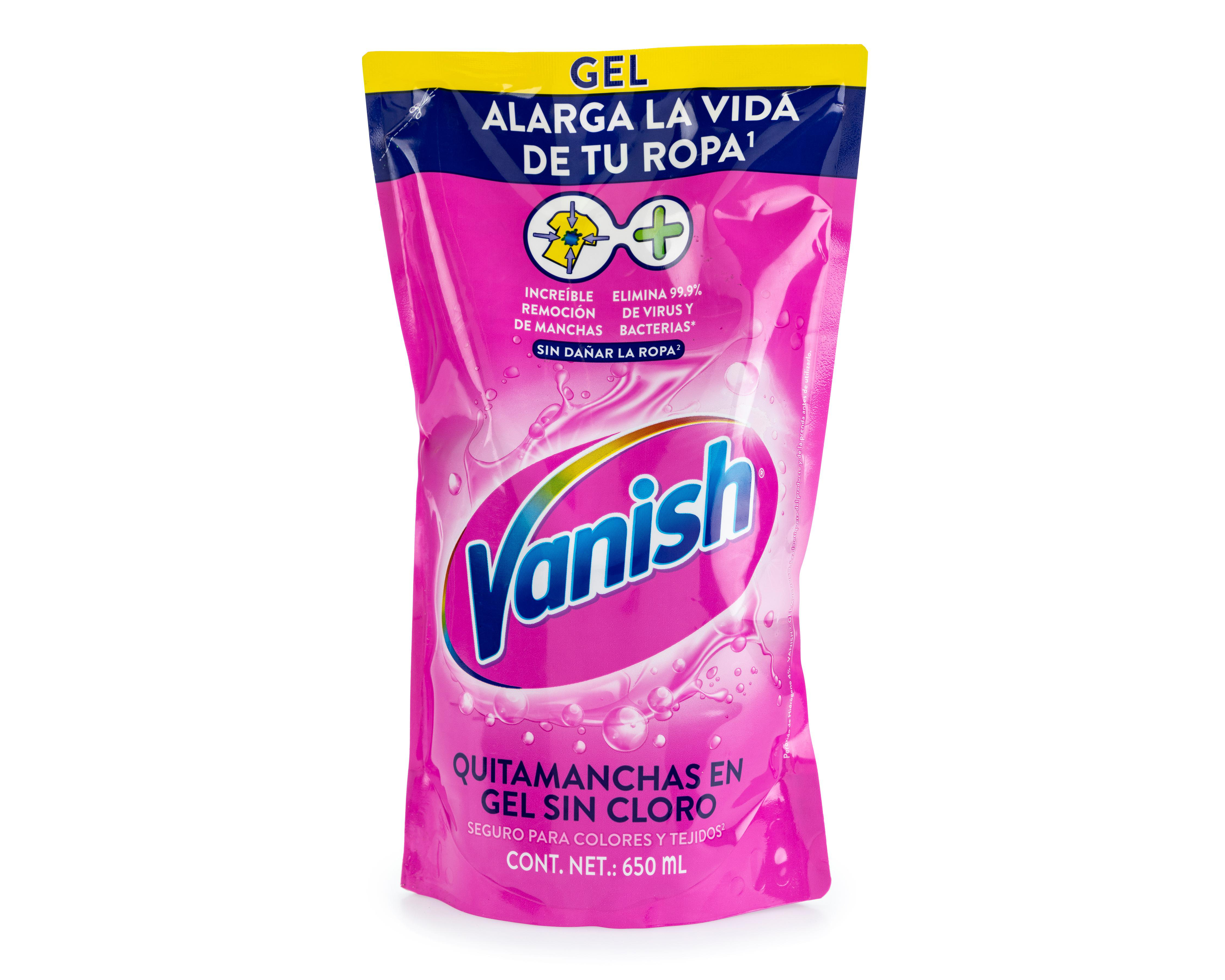 Quitamanchas en Gel Vanish sin Cloro 650 ml