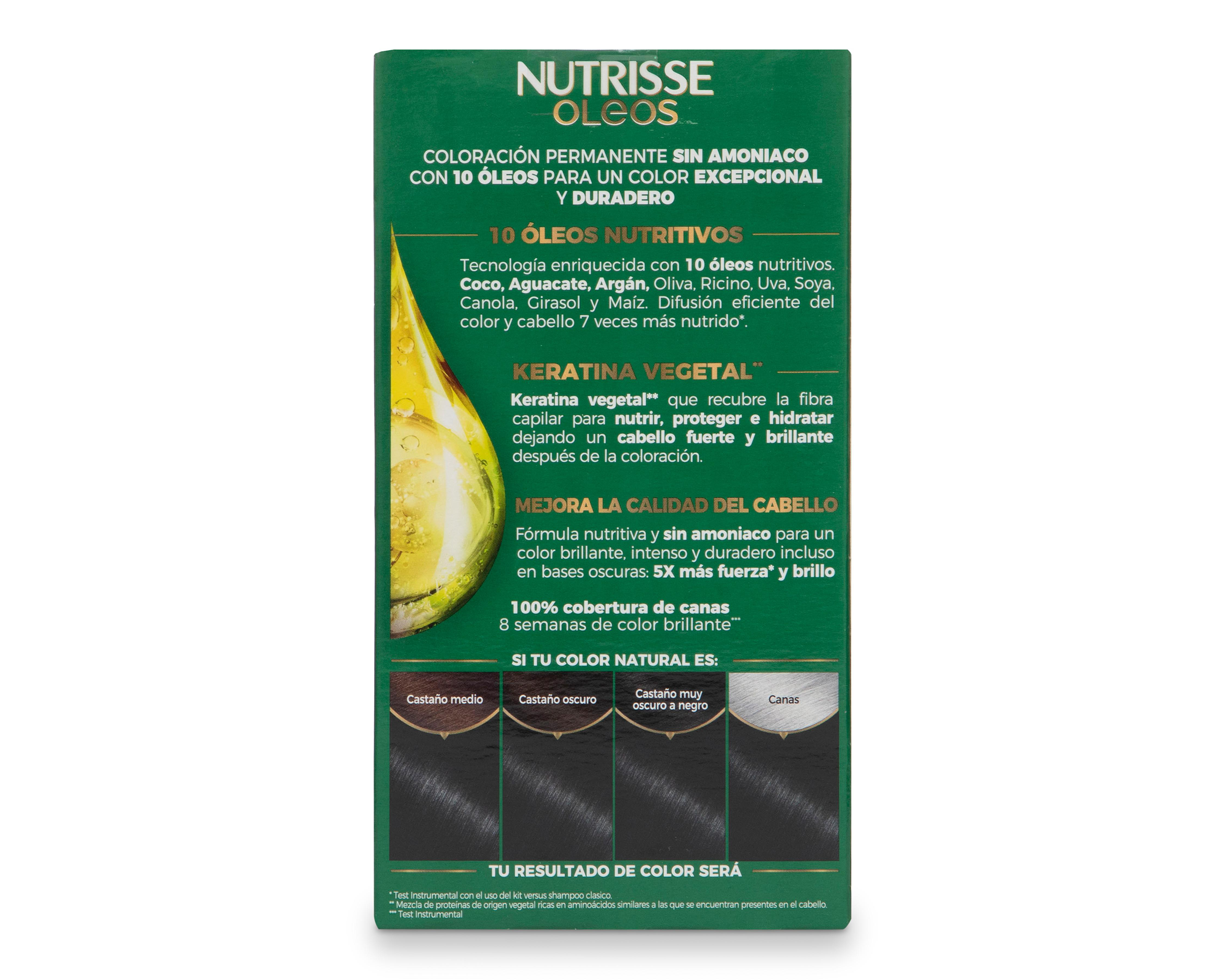 Foto 4 pulgar | Tinte para Cabello Garnier Nutrisse Oleos 1.0 Negro