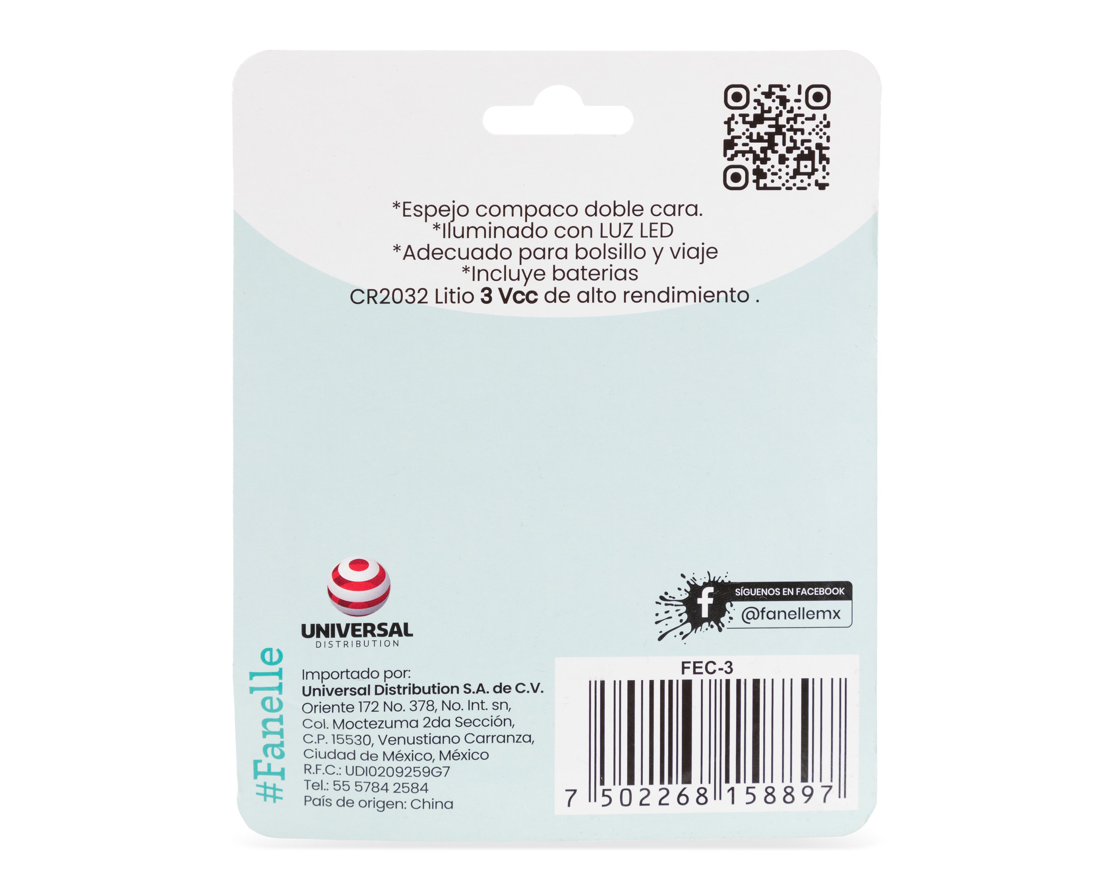 Foto 3 pulgar | Espejo Fanelle Beauty Care con Luz LED 1 Pieza