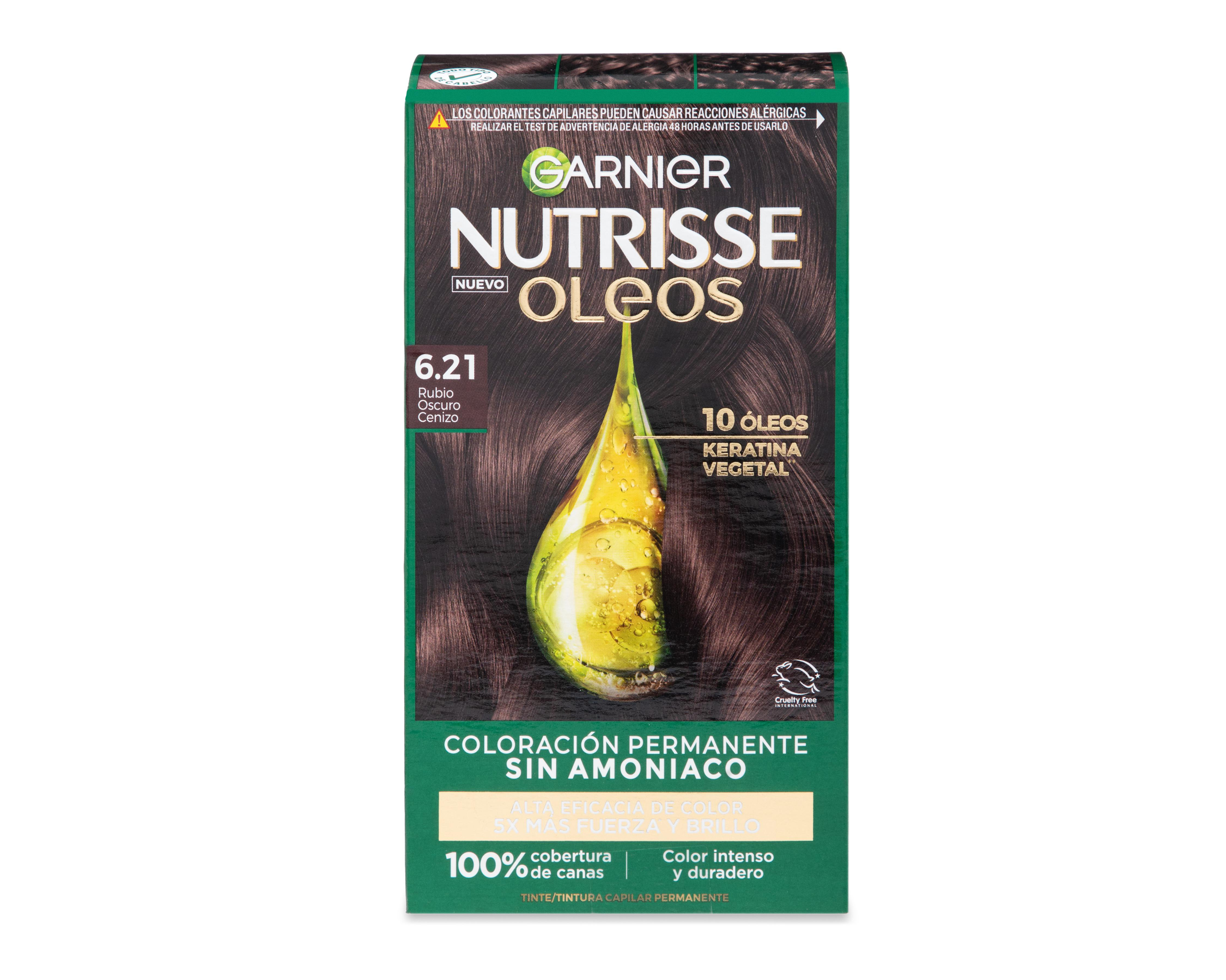 Foto 1 | Tinte para Cabello Garnier Nutrisse Oleos Rubio Oscuro Cenizo