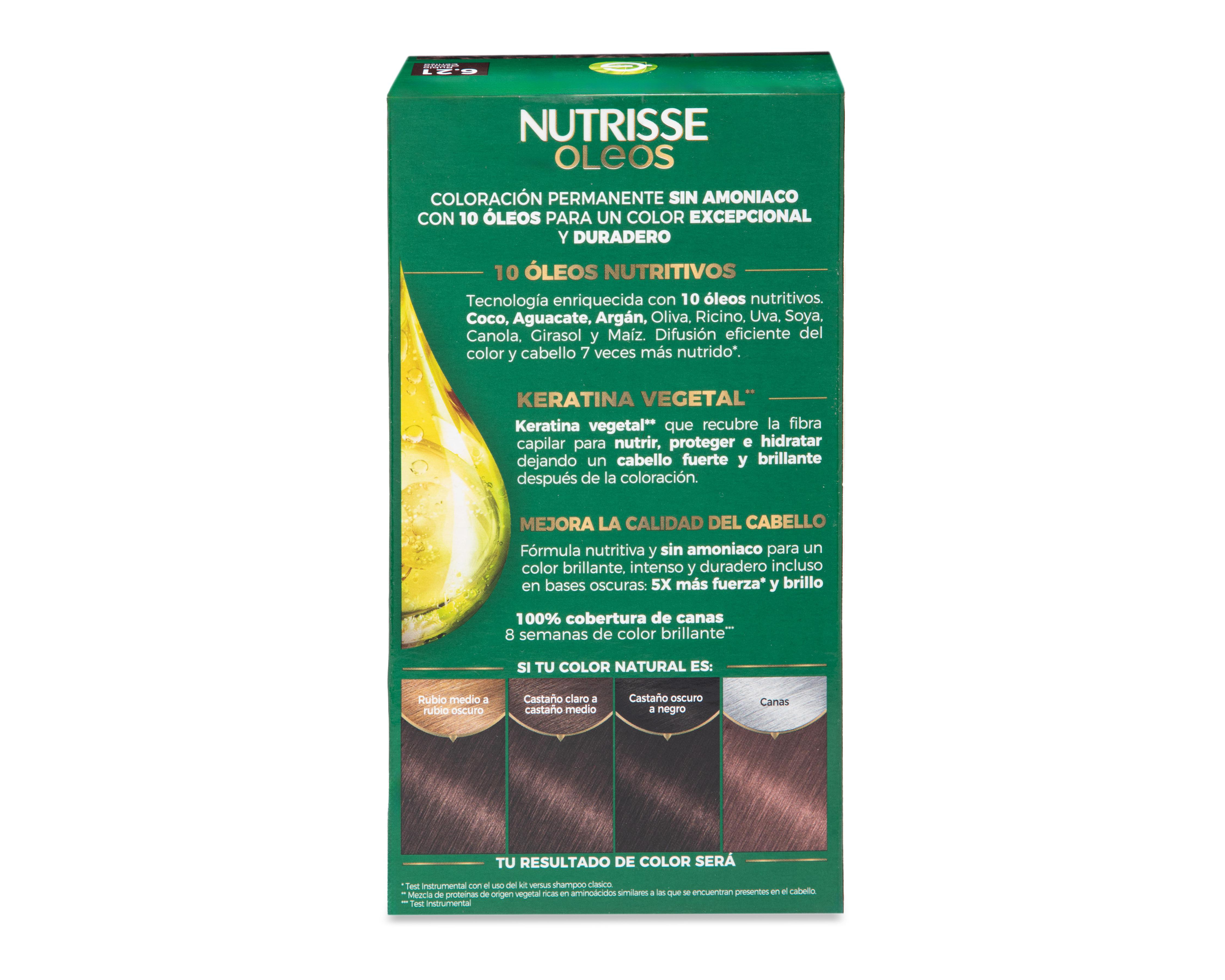 Foto 2 | Tinte para Cabello Garnier Nutrisse Oleos Rubio Oscuro Cenizo