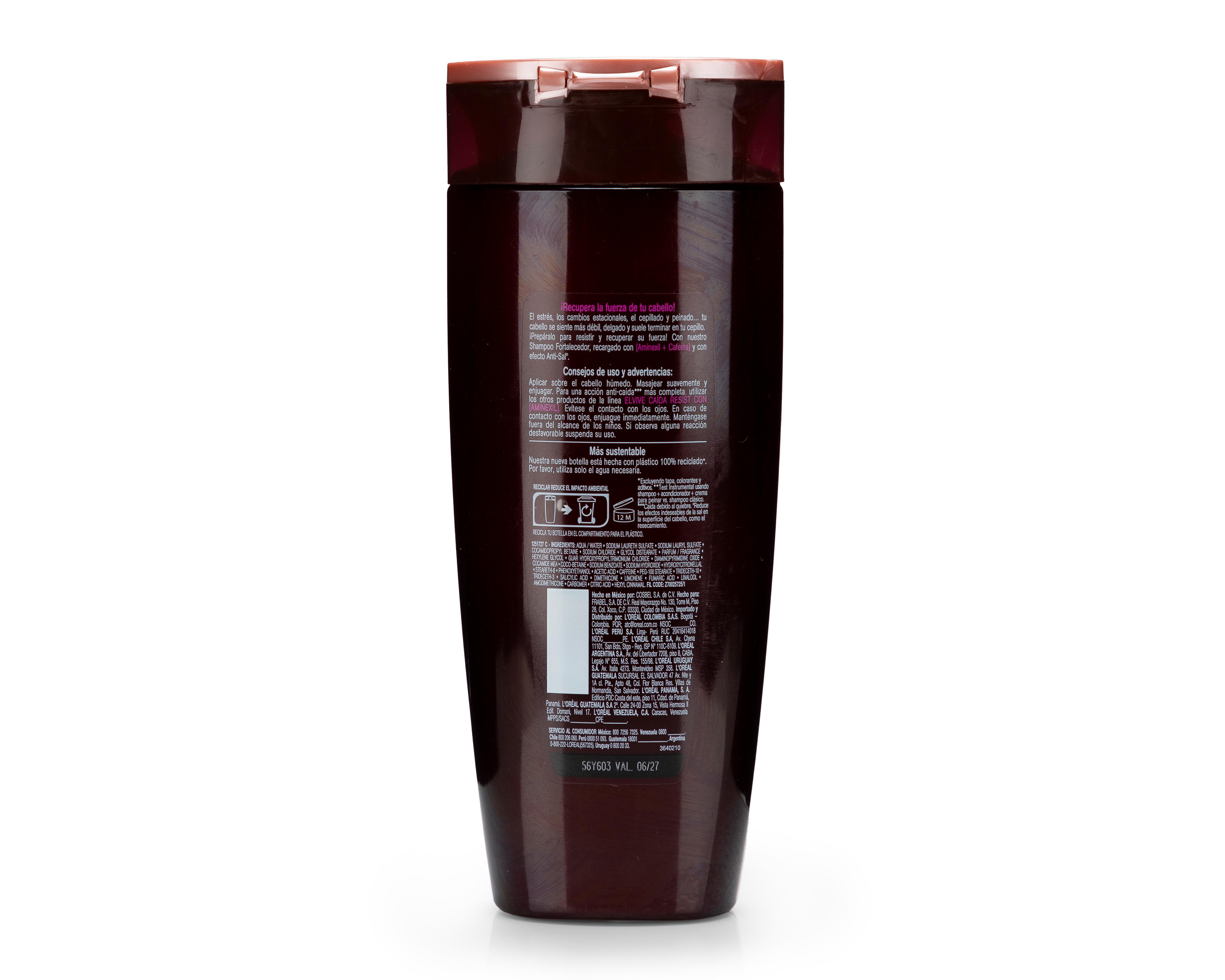 Foto 2 | Shampoo L'Oréal Elvive Caída Resist con Aminexil 370 ml