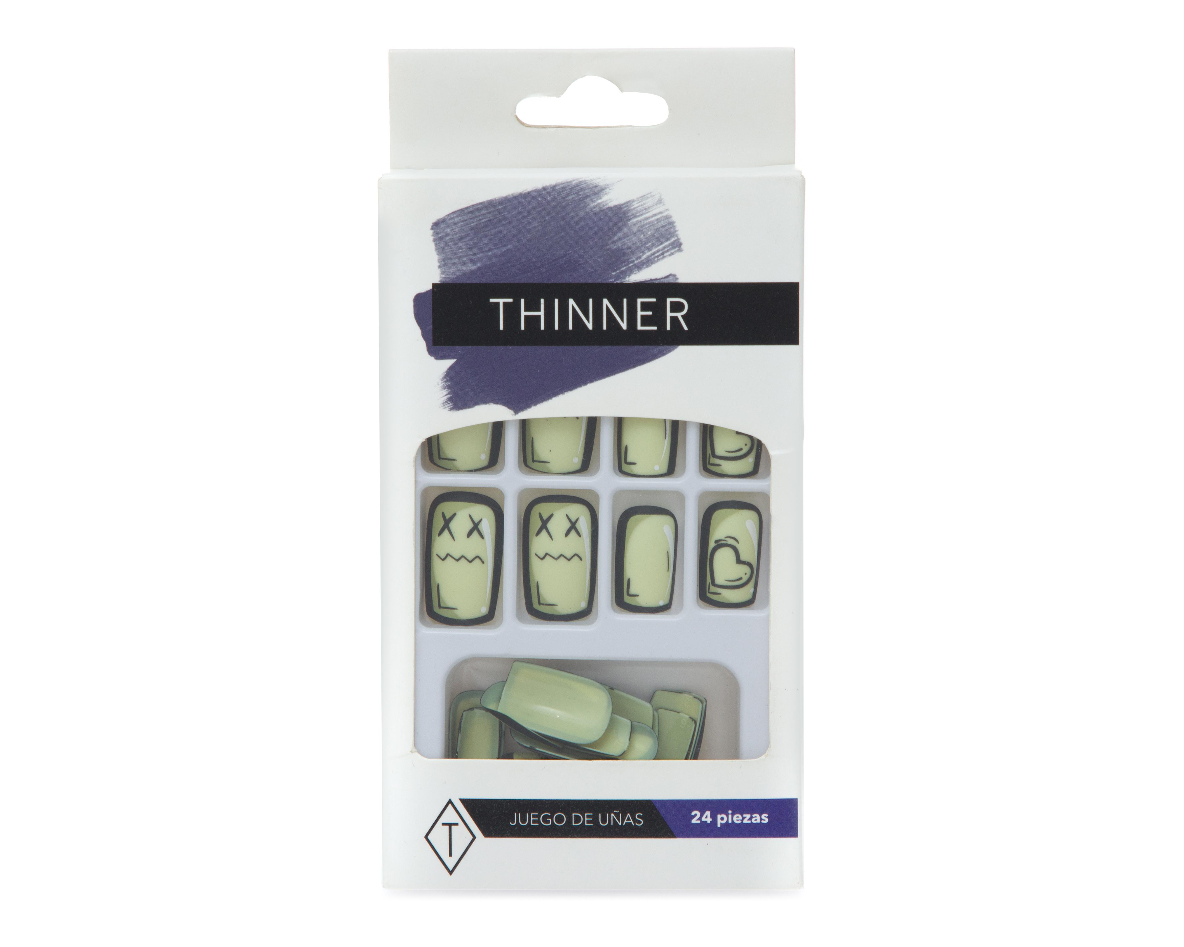 Uñas Postizas Thinner 24 Piezas