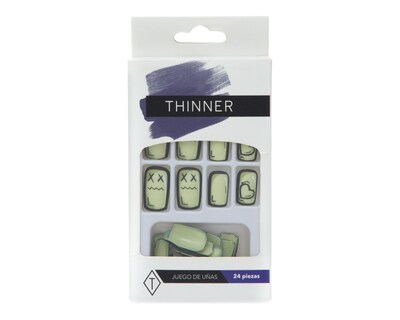Foto 1 | Uñas Postizas Thinner 24 Piezas