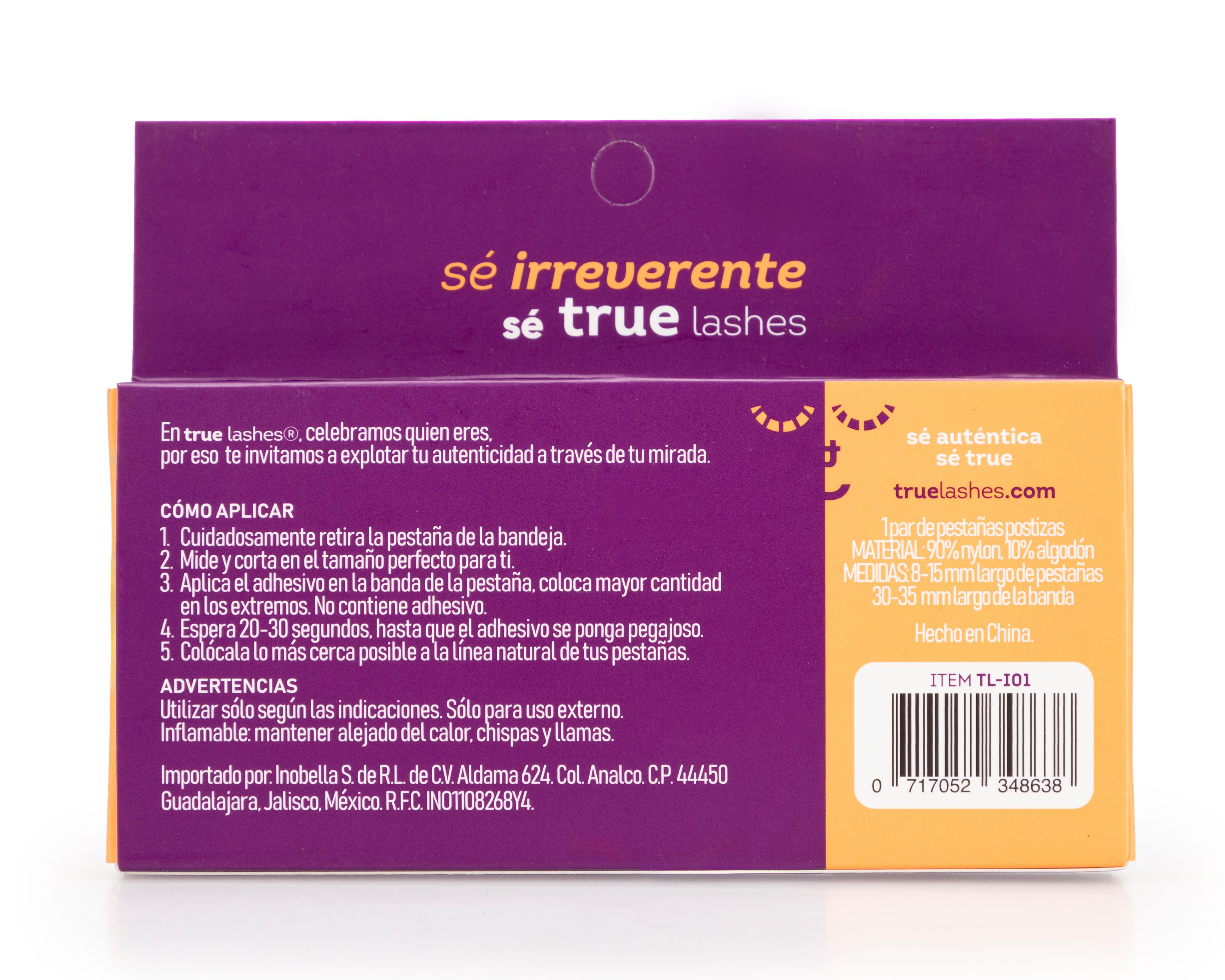 Foto 3 pulgar | Pestañas Postizas True Lashes Irreverente Efecto 3D