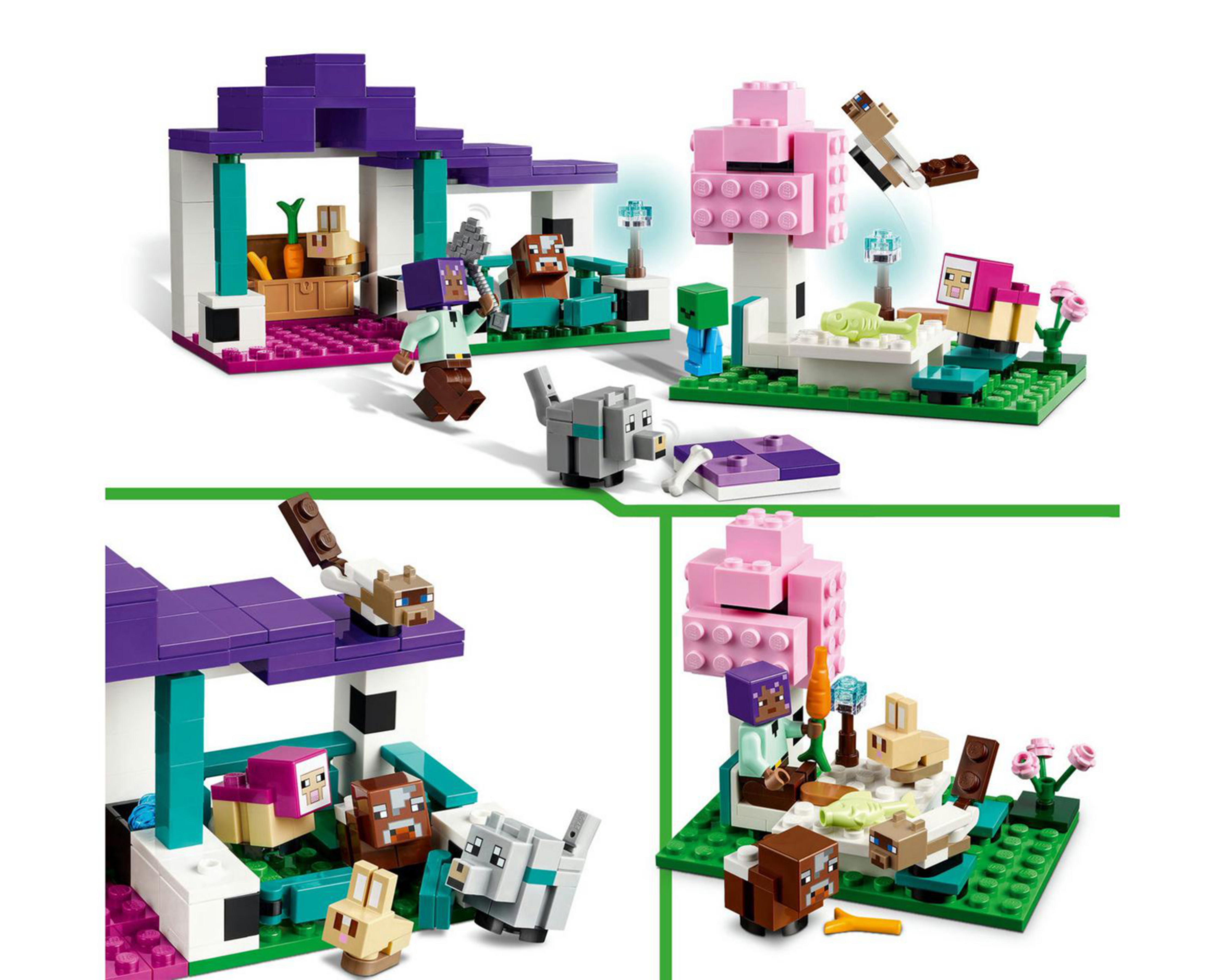 Foto 8 pulgar | LEGO Minecraft: El Santuario de Animales