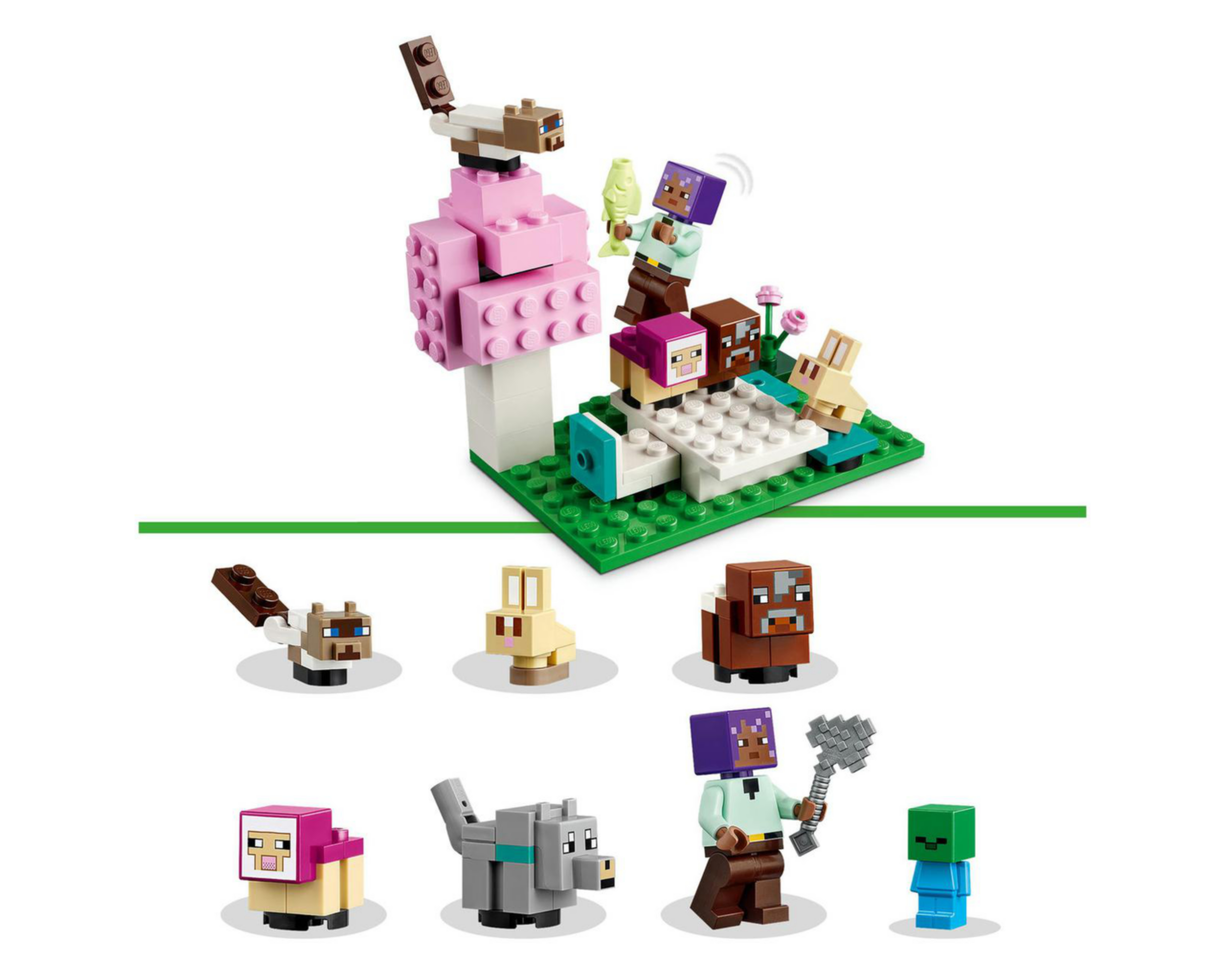Foto 9 pulgar | LEGO Minecraft: El Santuario de Animales