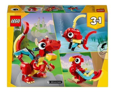 Foto 9 | LEGO Creator 3 en 1: Dragón Rojo