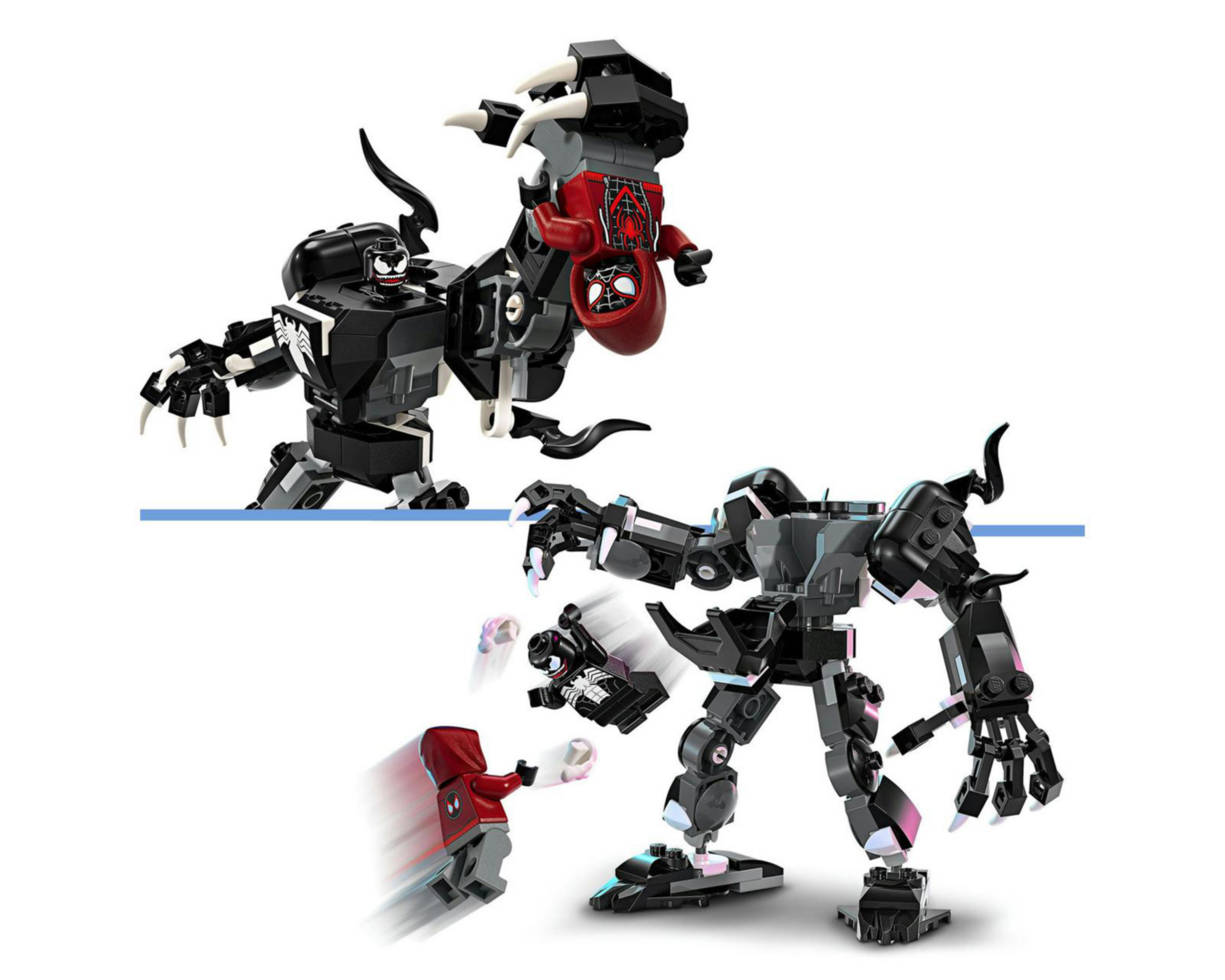 Foto 8 pulgar | LEGO Marvel Armadura Robótica Venom vs. Miles Morales
