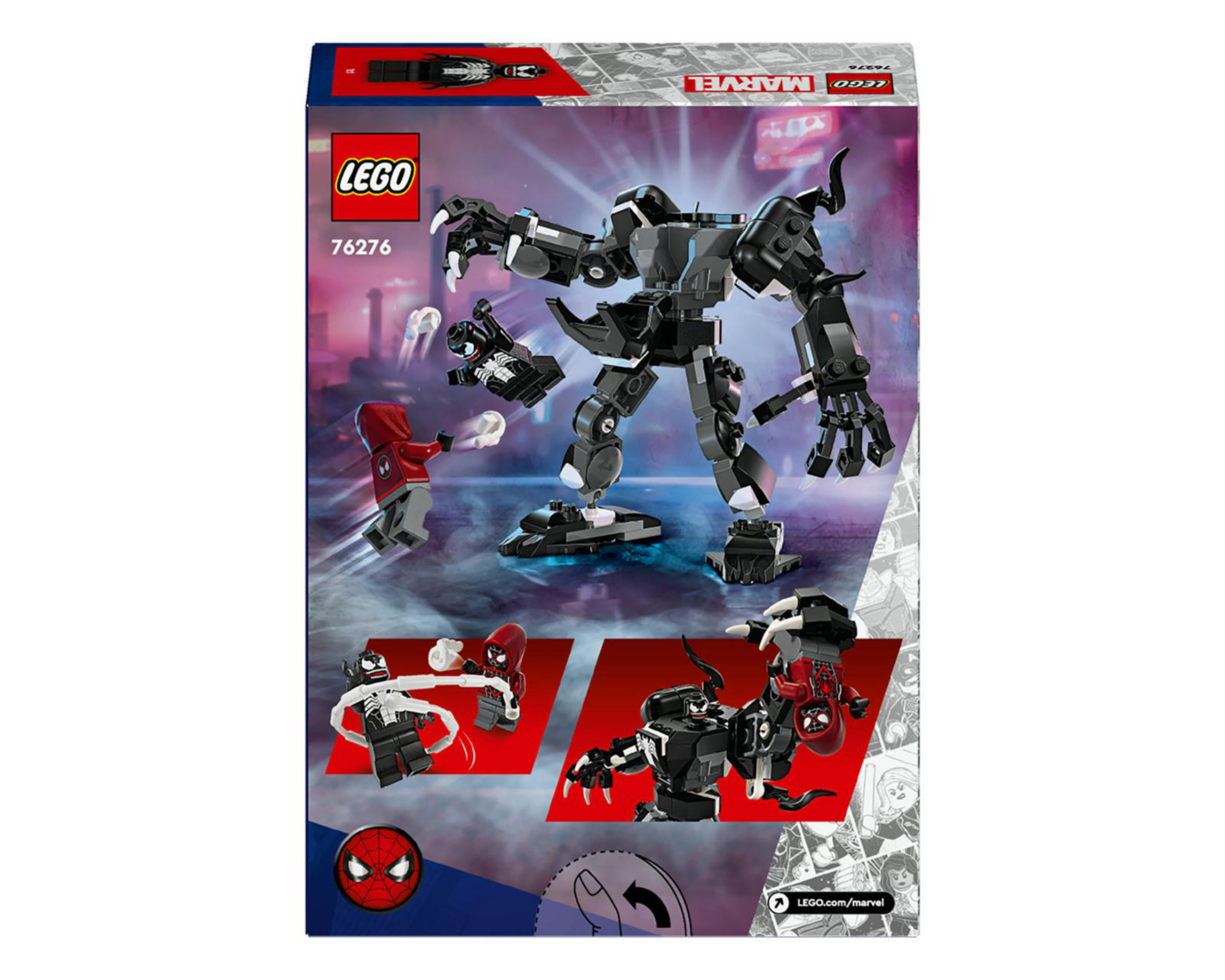 Foto 10 pulgar | LEGO Marvel Armadura Robótica Venom vs. Miles Morales