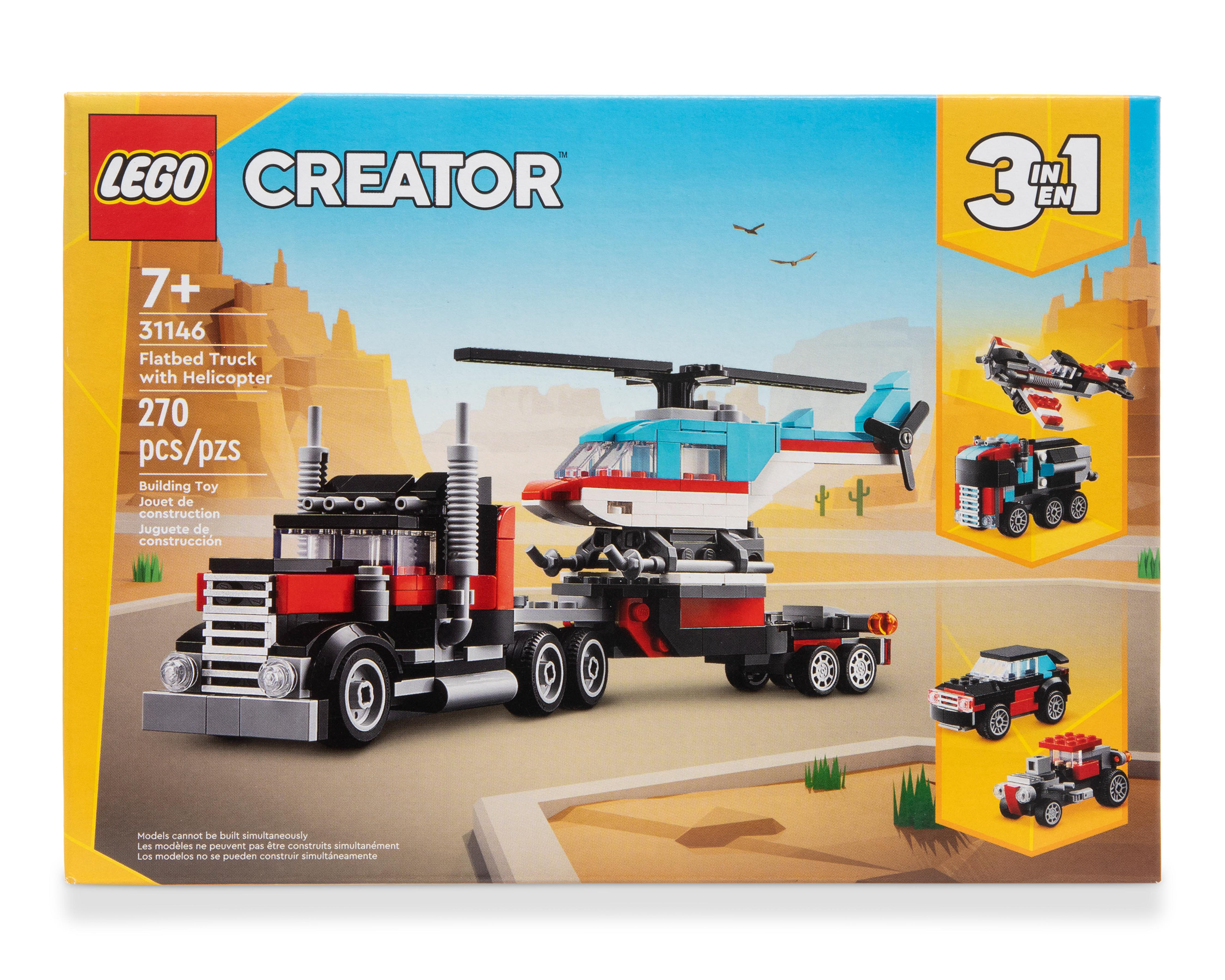 Foto 1 | LEGO Creator: Camión Plataforma con Helicóptero