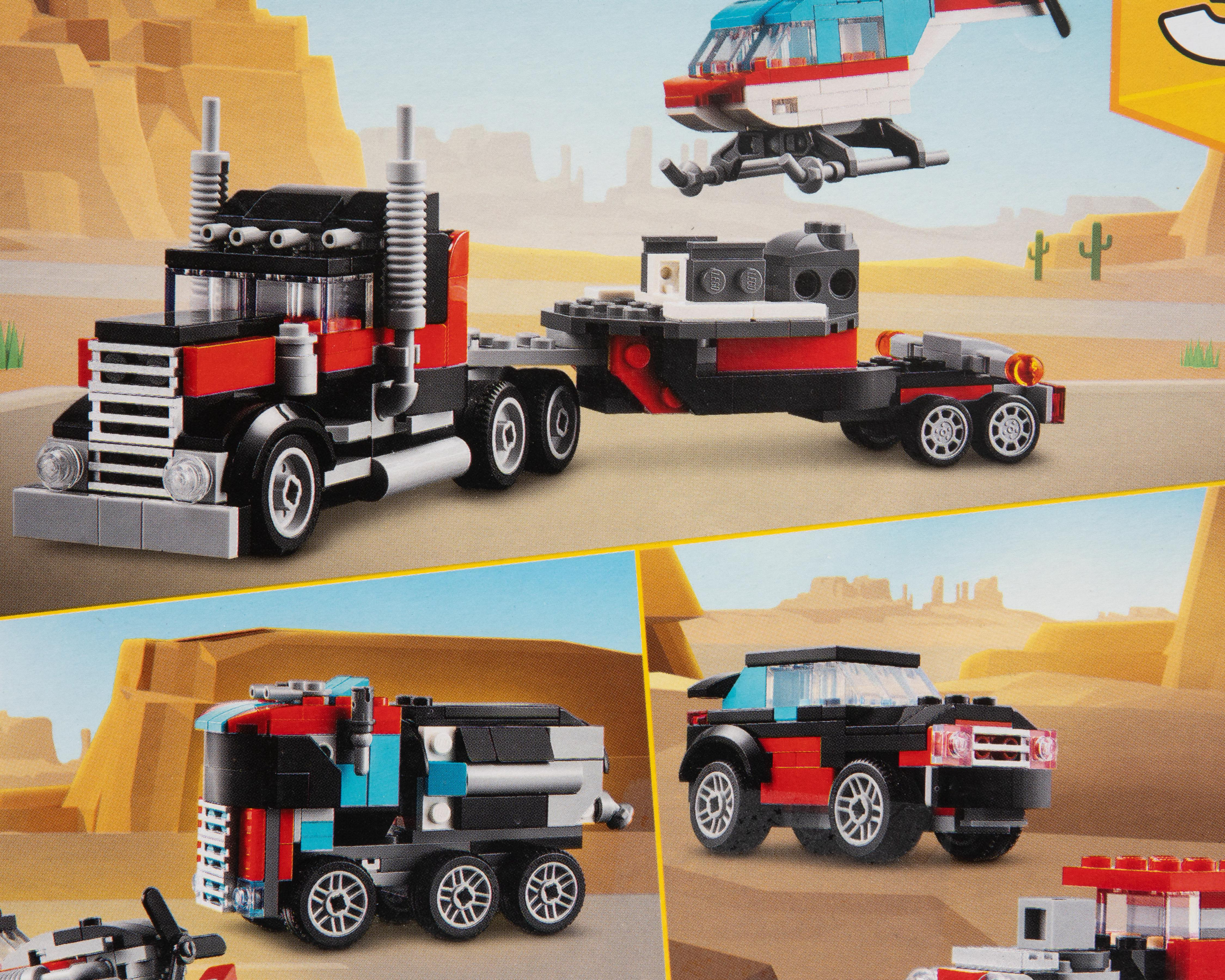 Foto 3 | LEGO Creator: Camión Plataforma con Helicóptero