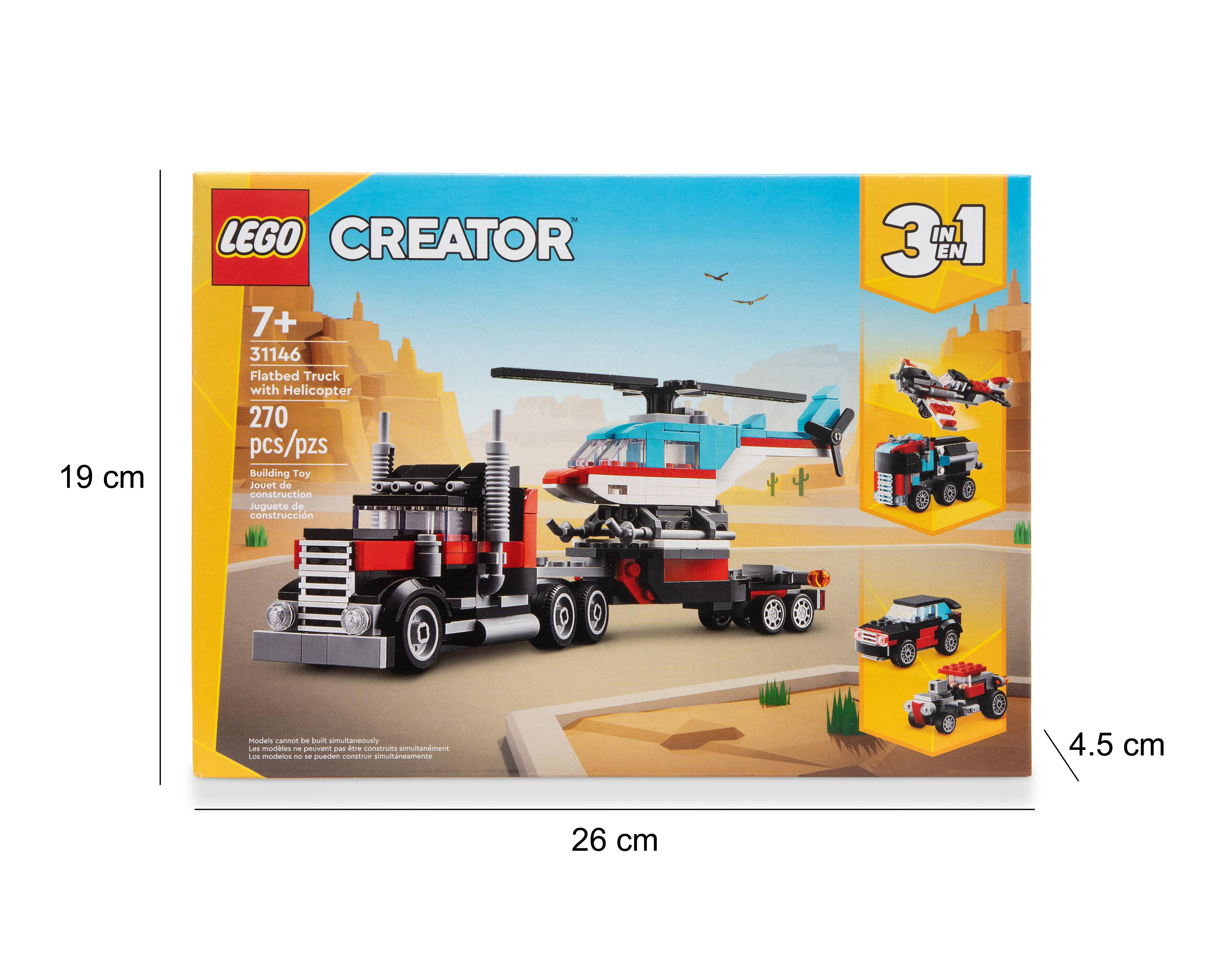 Foto 4 | LEGO Creator: Camión Plataforma con Helicóptero