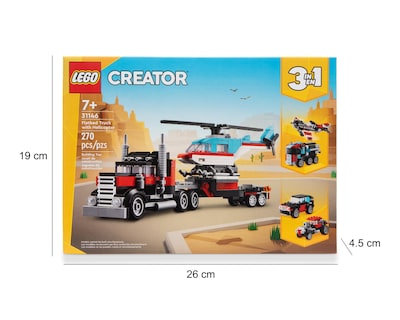 Foto 4 | LEGO Creator: Camión Plataforma con Helicóptero