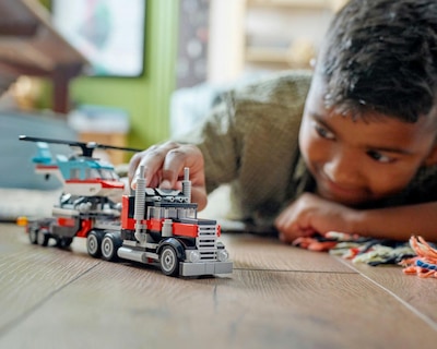 Foto 5 | LEGO Creator: Camión Plataforma con Helicóptero