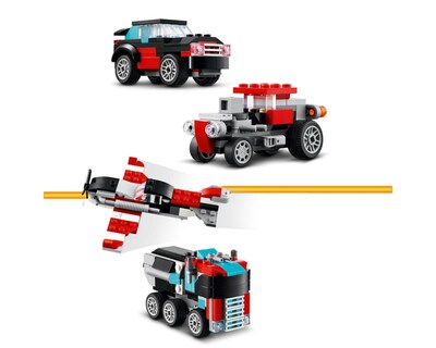 Foto 8 | LEGO Creator: Camión Plataforma con Helicóptero