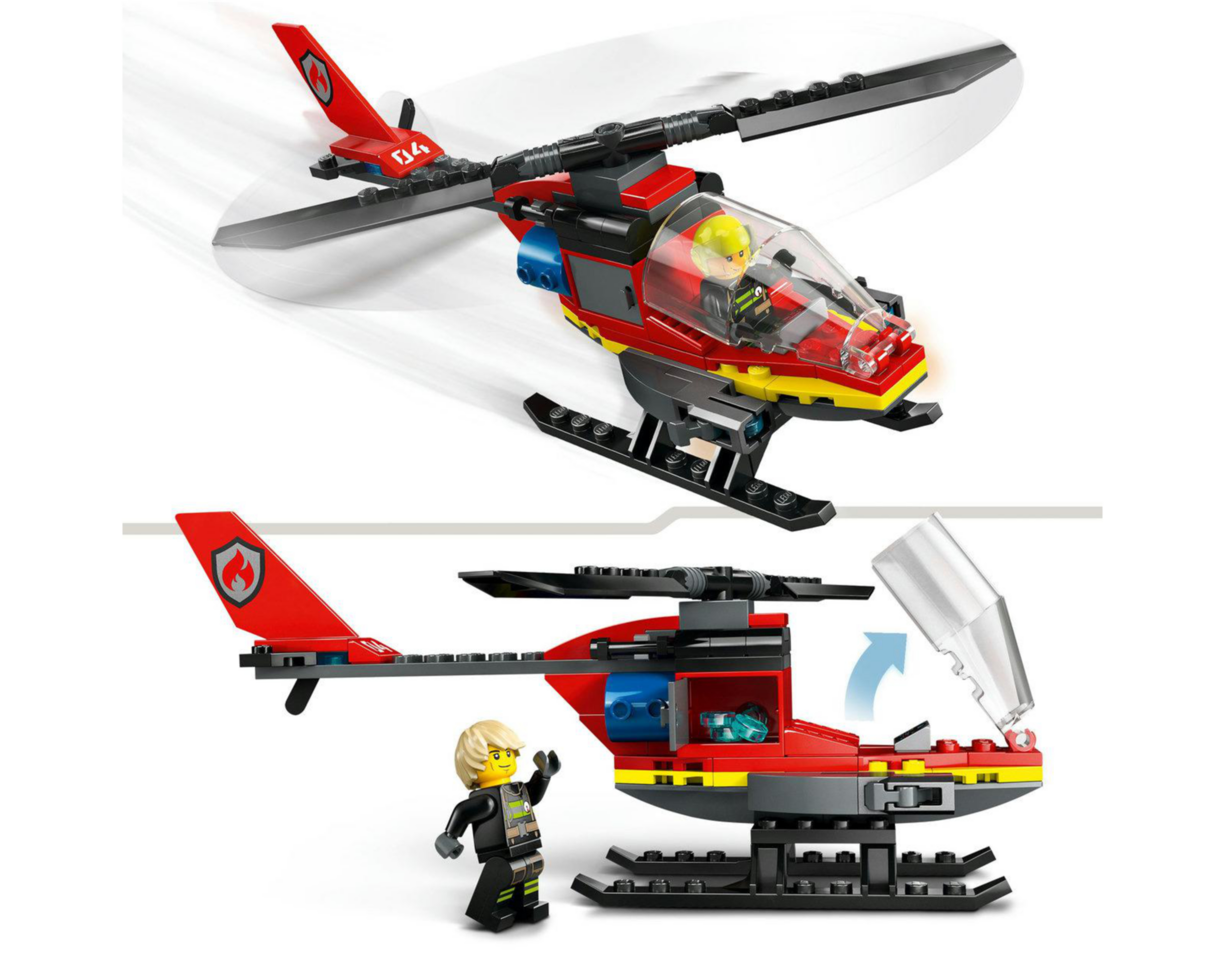 Foto 7 | Lego City: Helicóptero de Rescate de Bomberos