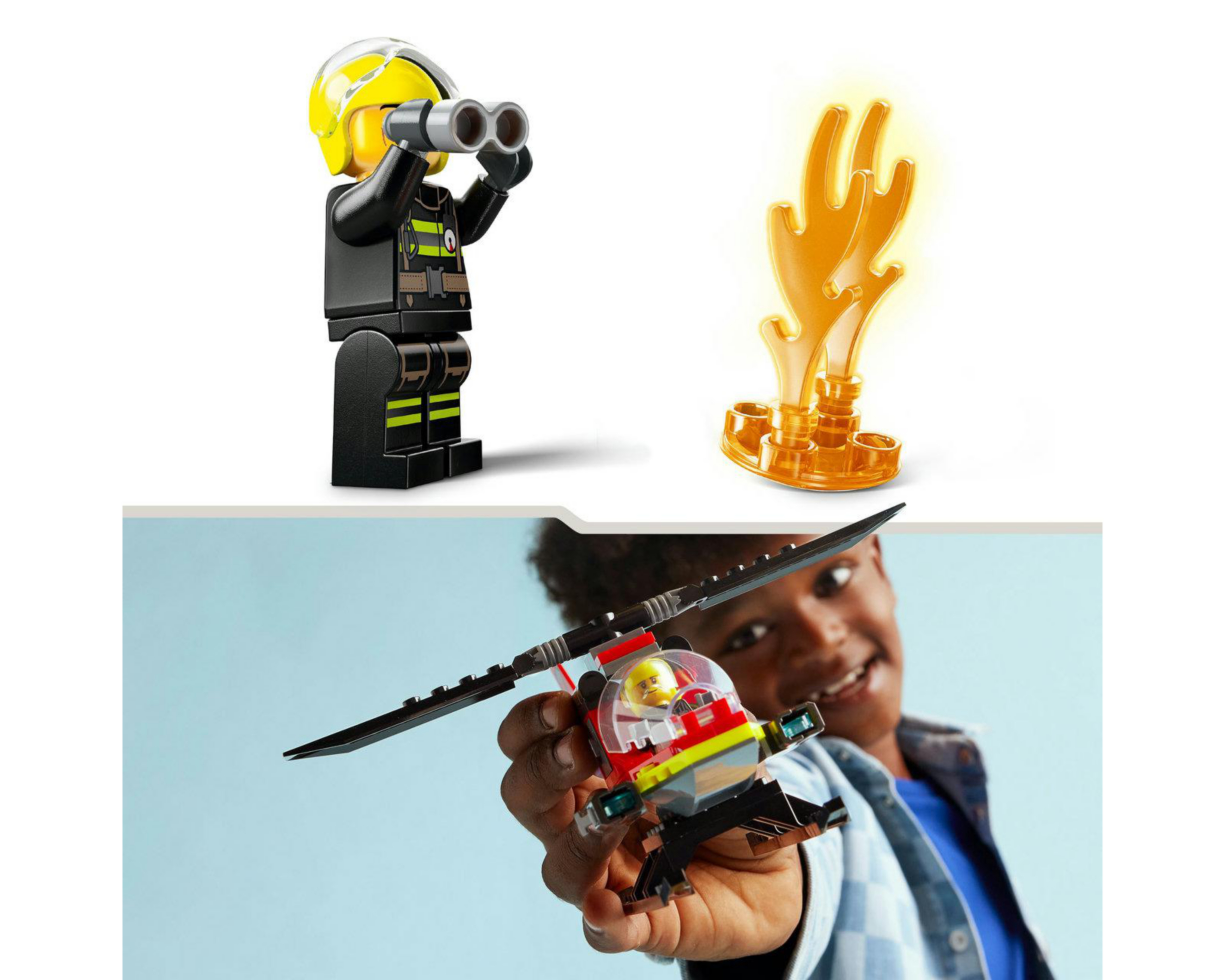 Foto 9 pulgar | Lego City: Helicóptero de Rescate de Bomberos