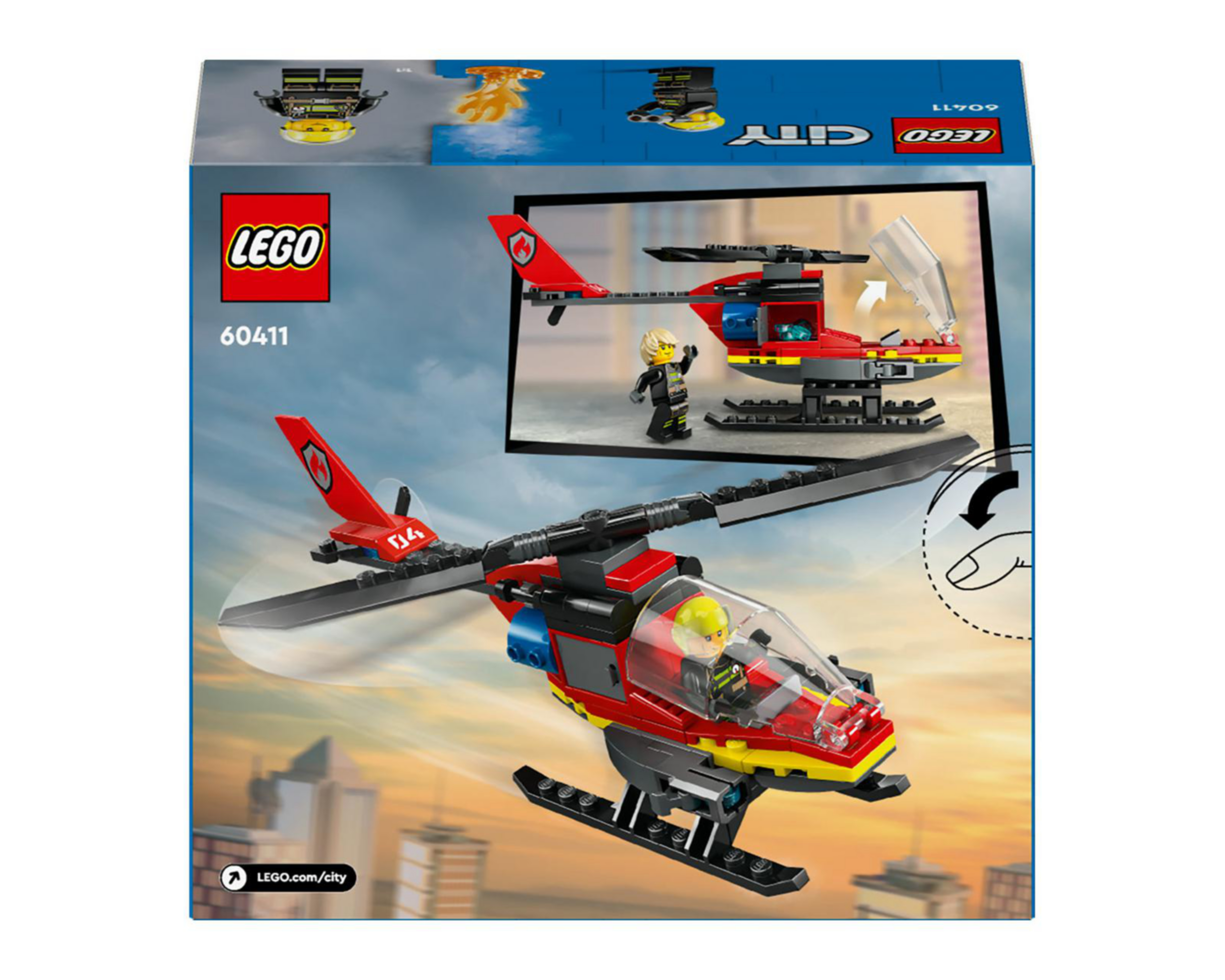 Foto 9 | Lego City: Helicóptero de Rescate de Bomberos