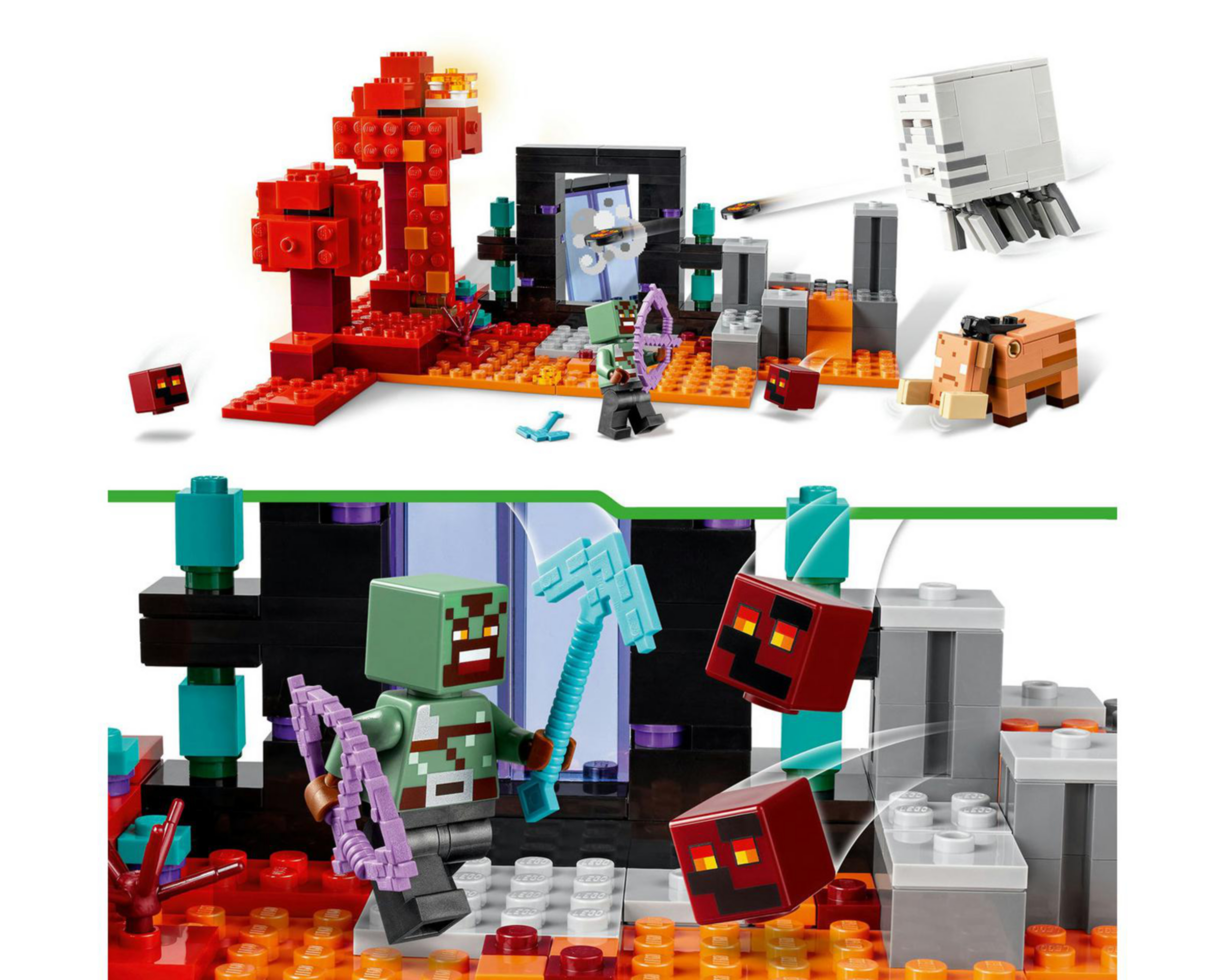 Foto 7 | LEGO Minecraft: La Emboscada en el Portal del Nether