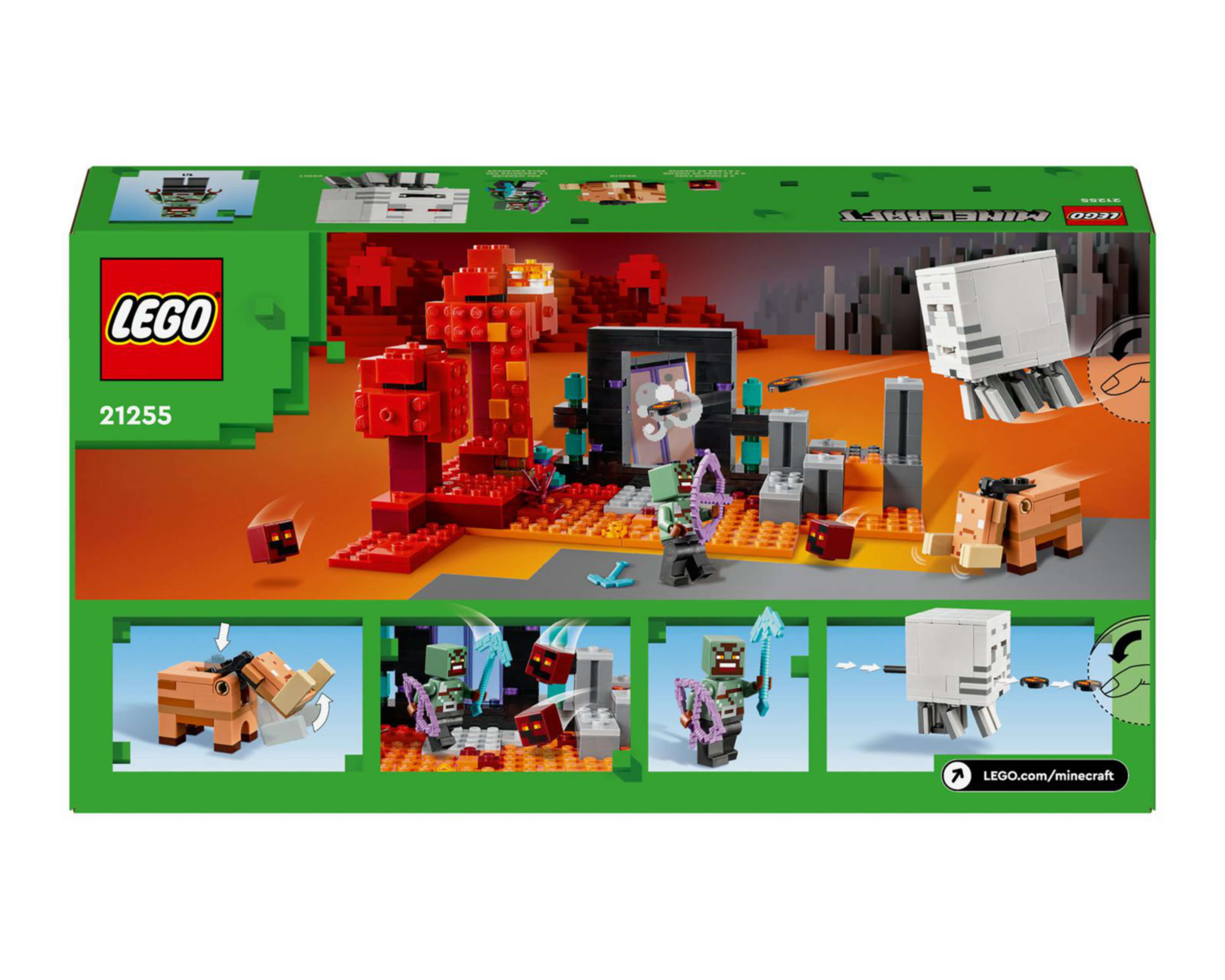 Foto 10 pulgar | LEGO Minecraft: La Emboscada en el Portal del Nether