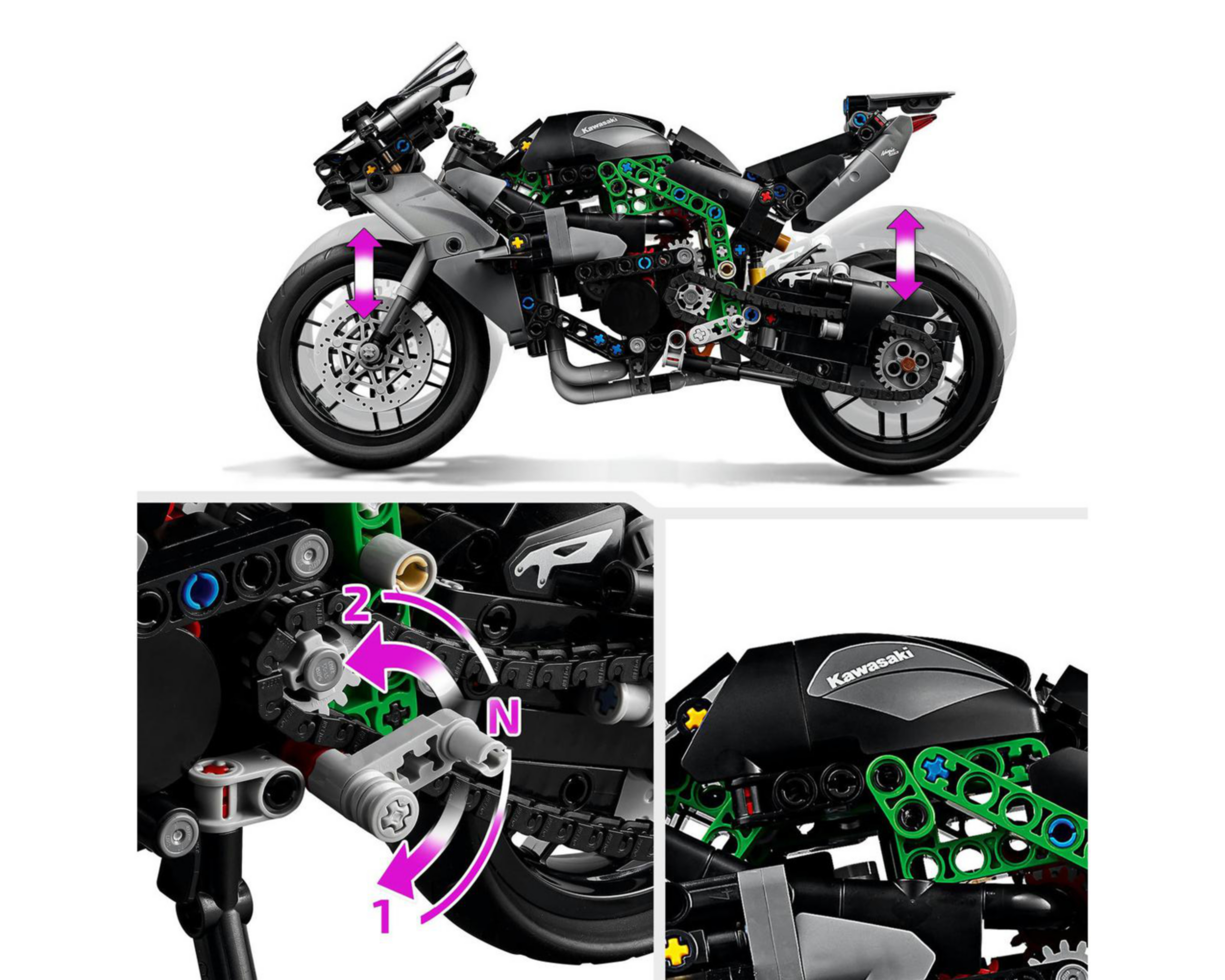 Foto 8 | LEGO Technic: Moto Kawasaki Ninja H2R