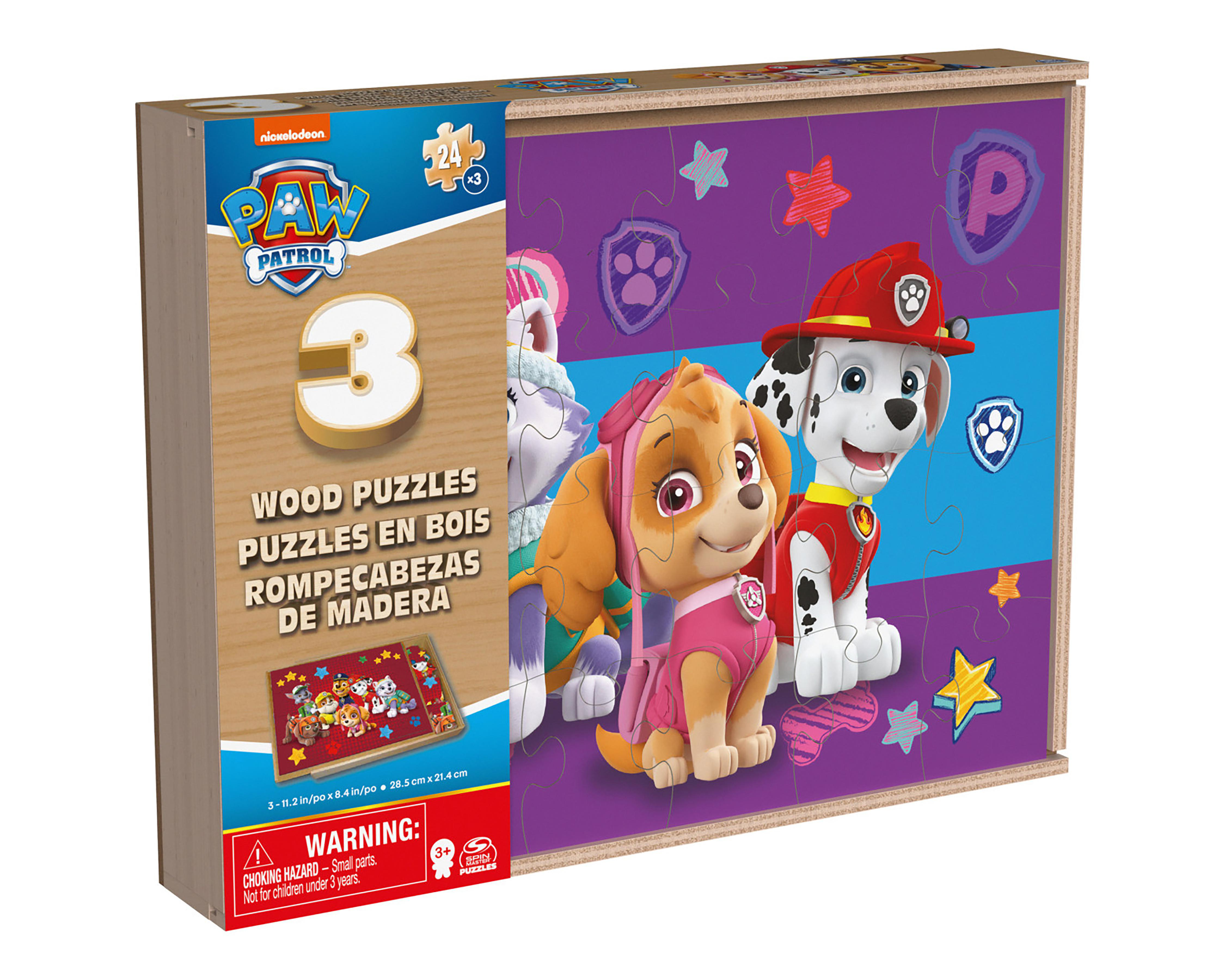 Foto 3 pulgar | Rompecabezas Paw Patrol Spin Master 3 Set de 24 Piezas