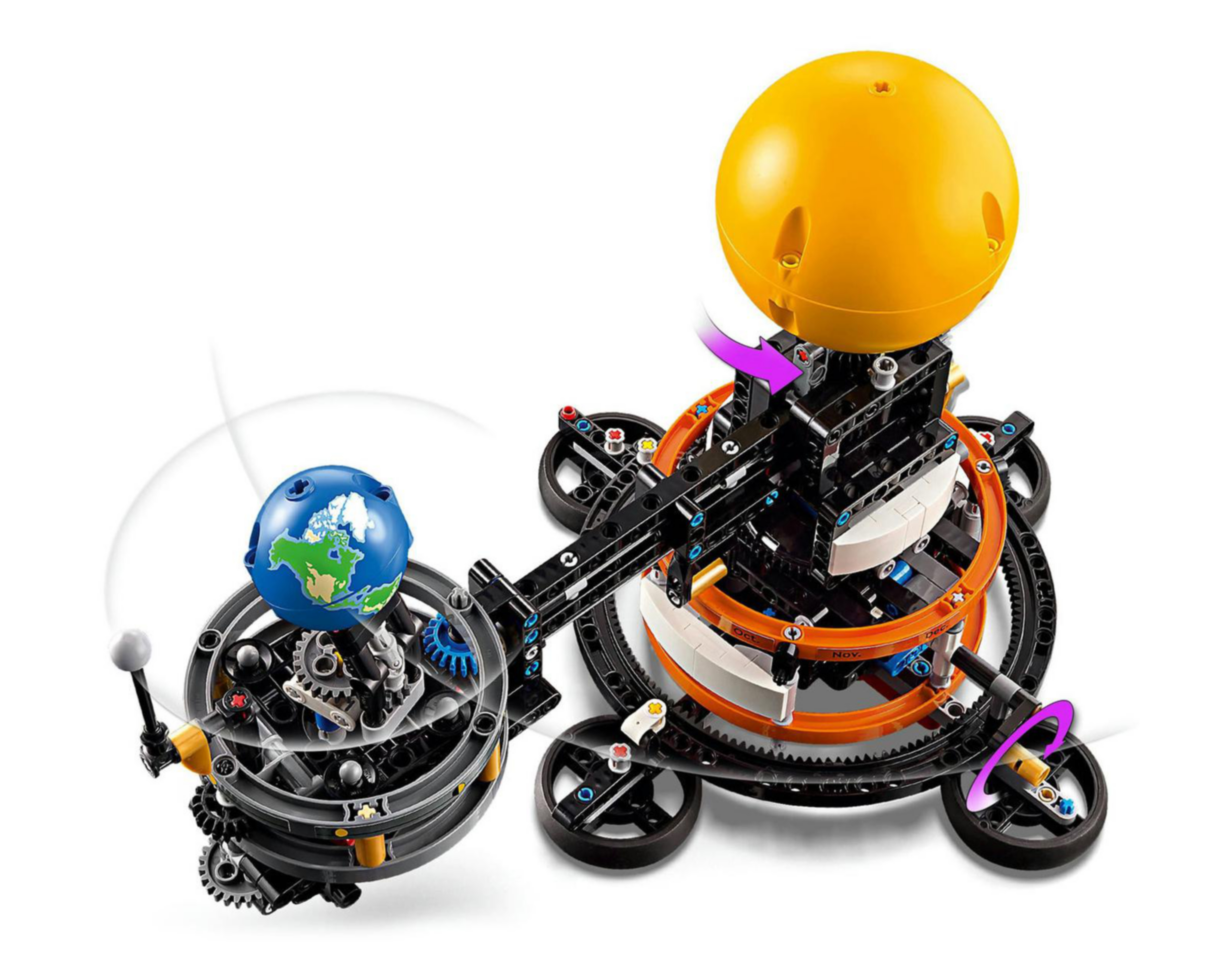 Foto 7 | LEGO Technic: Planeta Tierra y Luna en Órbita