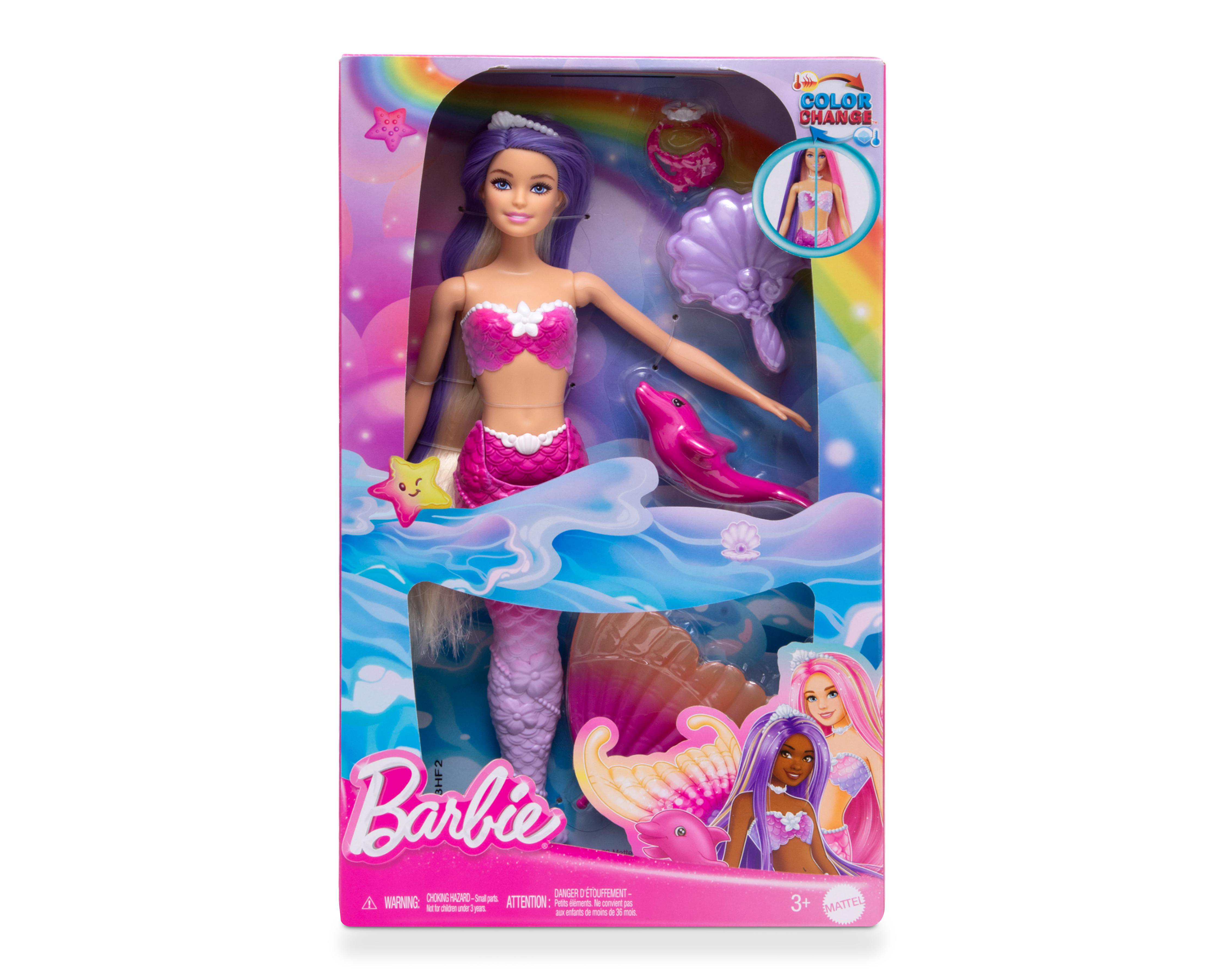 Foto 7 pulgar | Muñeca Barbie Sirena Color Change 1 Pieza al Azar