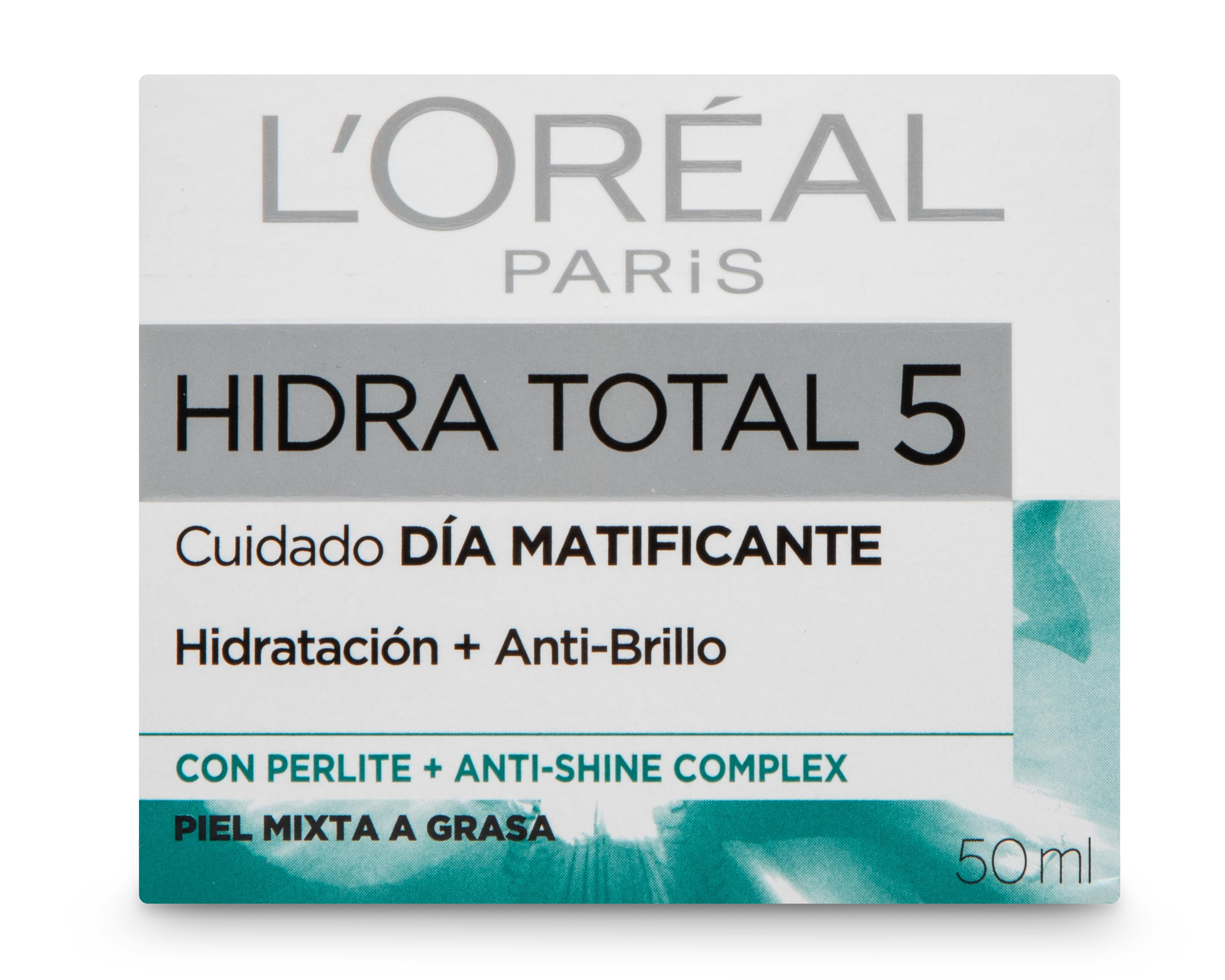 Foto 4 pulgar | Crema Facial Hidra Total 5 con Perlite y Anti-Shine Complex L'Oréal Paris 50 ml