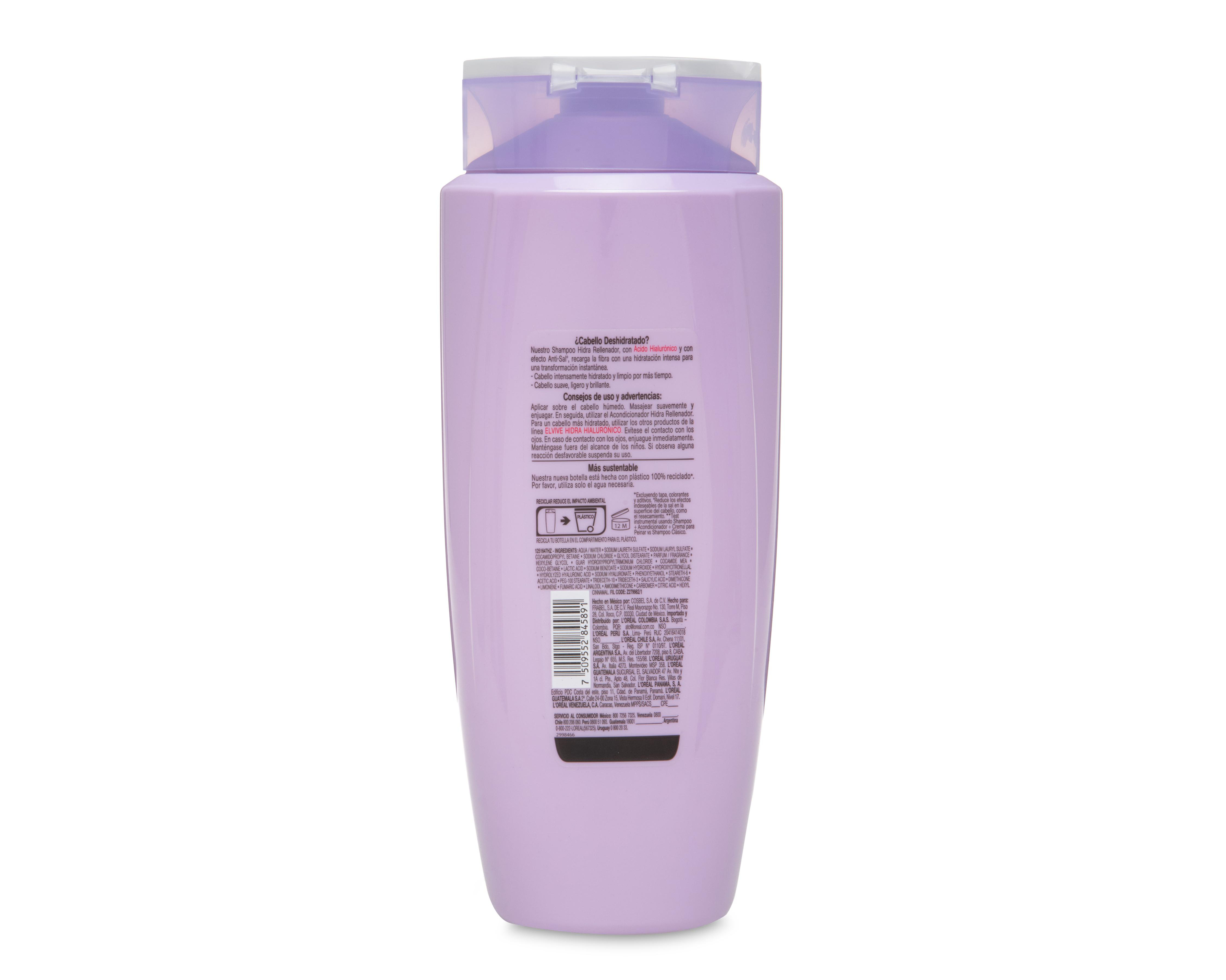 Foto 2 | Shampoo Elvive Hidra Rellenador con Ácido Hialurónico 680 ml