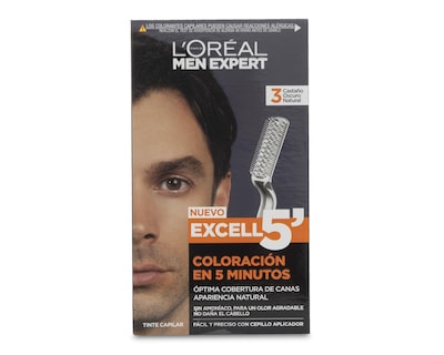 Foto 1 | Tinte para Cabello Excell 5' L´oreal Men Expert 3 Castaño Oscuro Natural