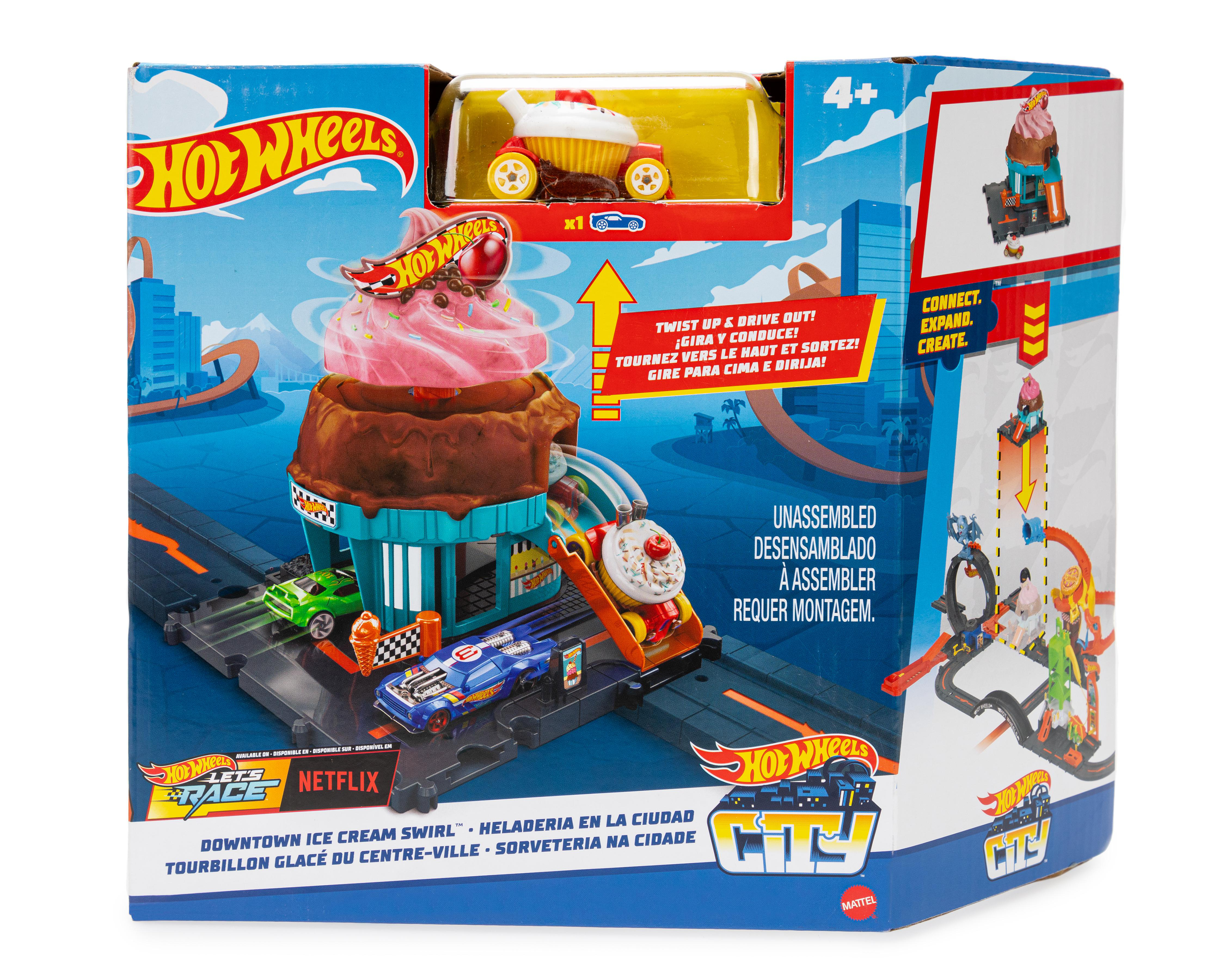 Pista de Carreras Hot Wheels Heladería en la Ciudad