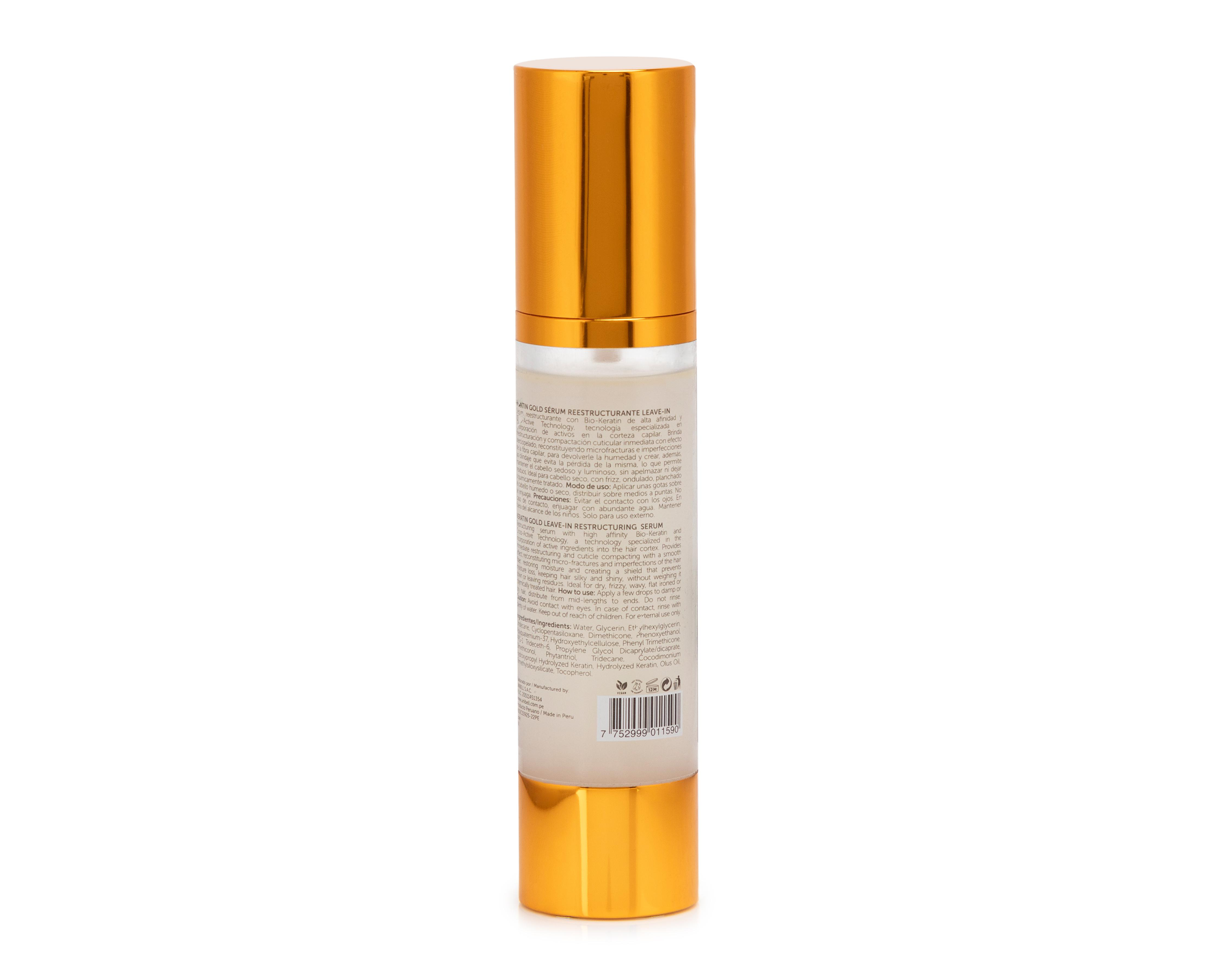 Foto 2 | Tratamiento Capilar Lanosterín Keratin Gold Sérum Reestructurante 47 ml