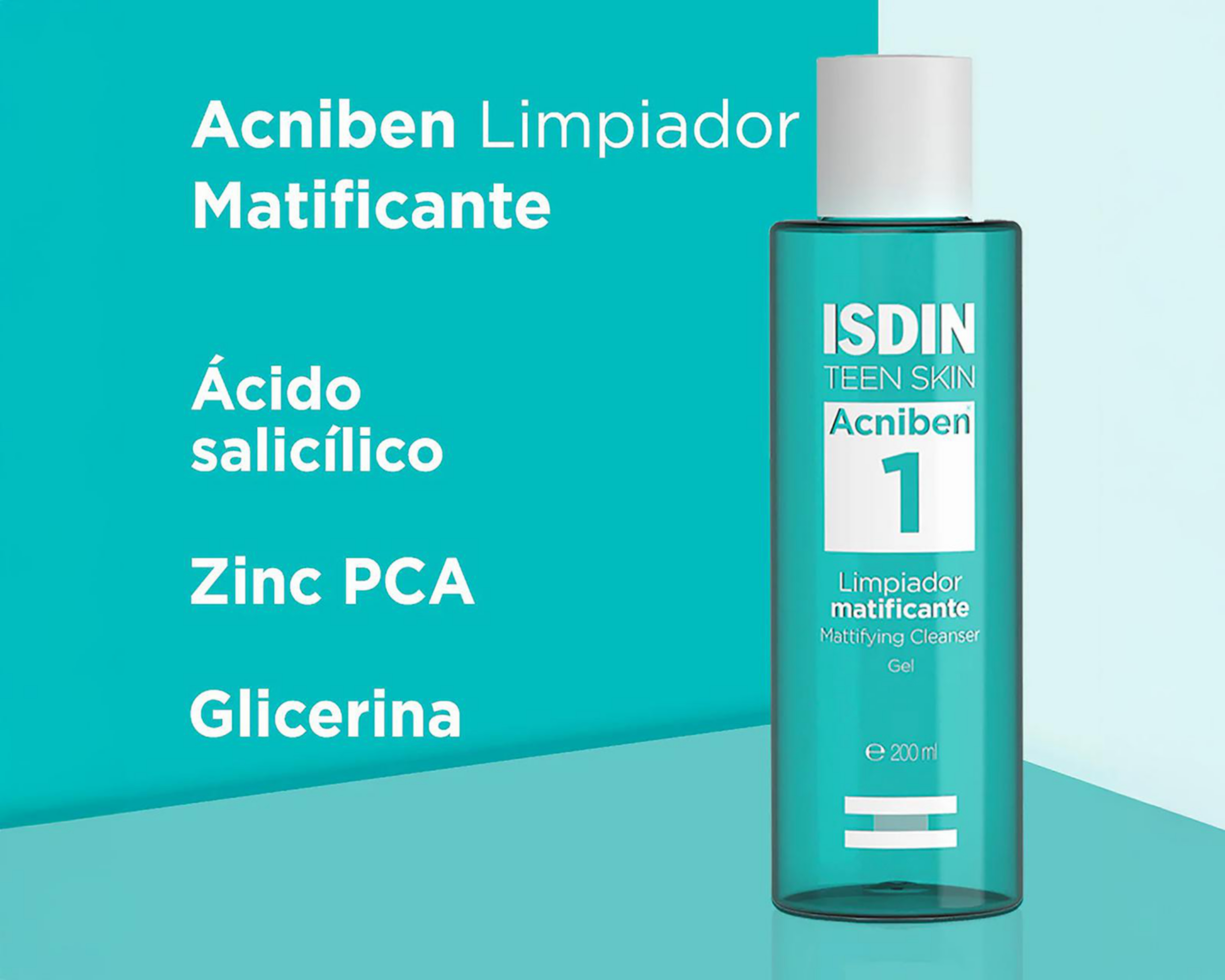 Foto 3 pulgar | Limpiador Facial Matificante Isdin Acniben 200 ml