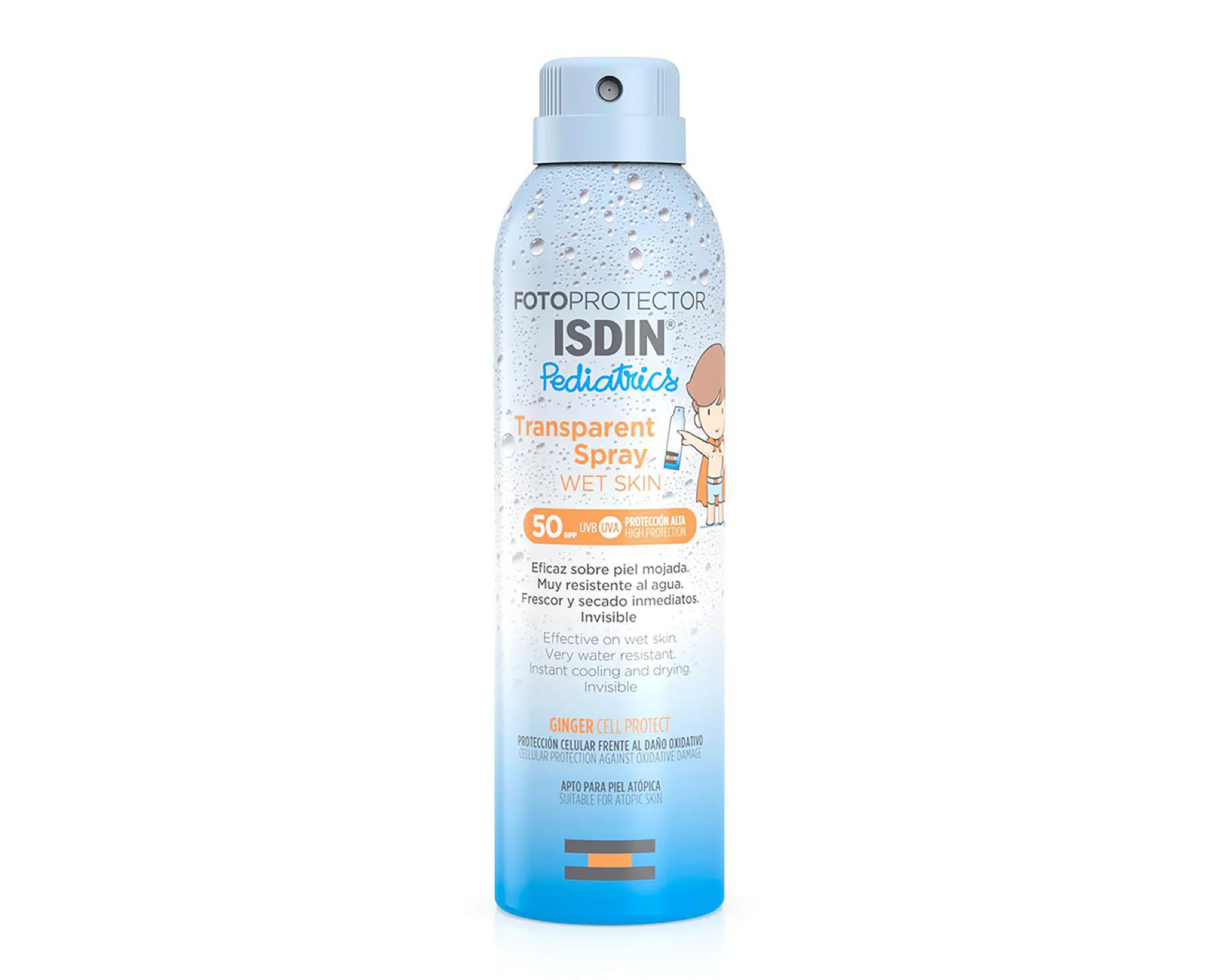 Foto 2 pulgar | Protector Solar Pediatrics SPF 50 Isdin Transparent Spray Wet Skin 250 ml