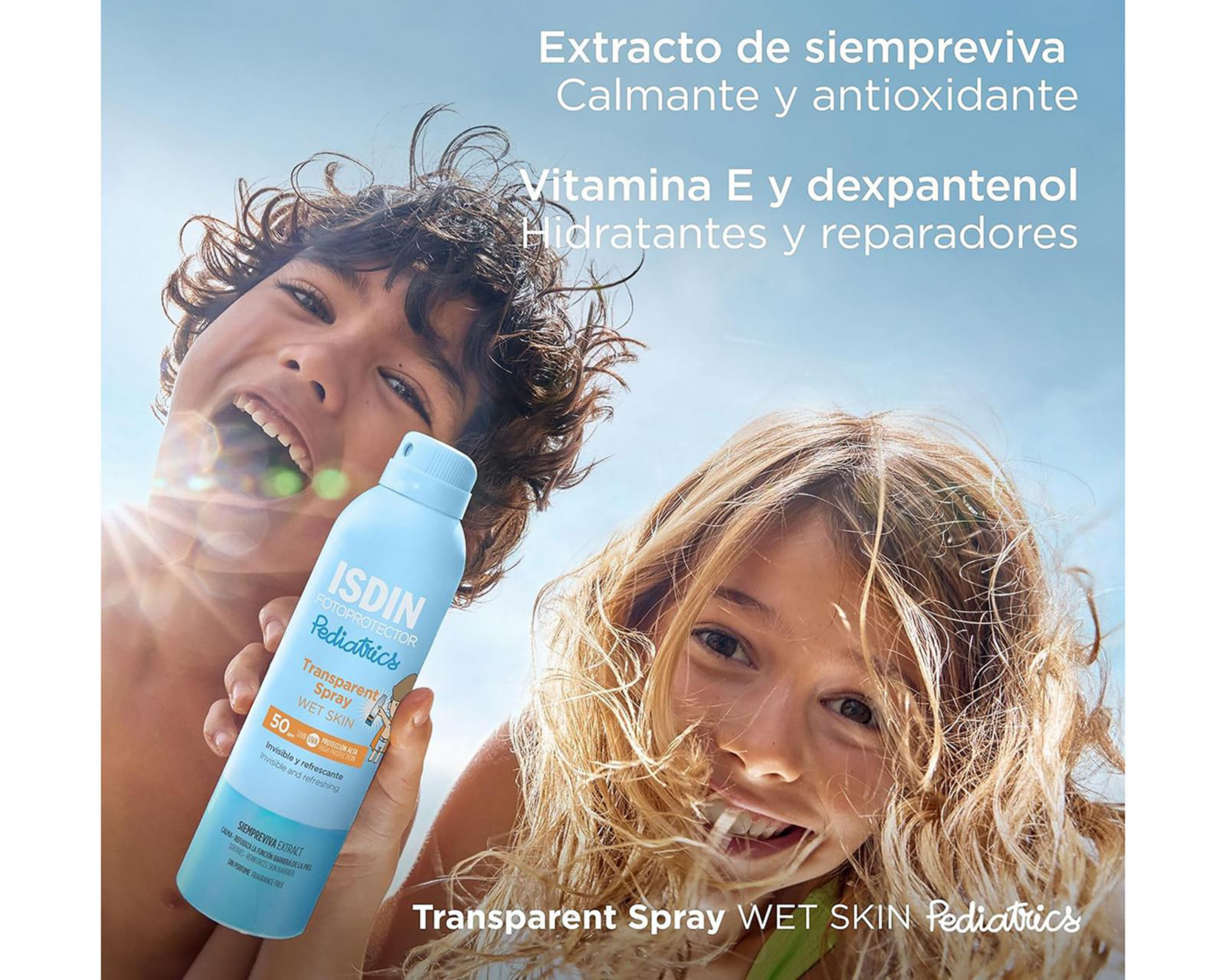 Foto 5 pulgar | Protector Solar Pediatrics SPF 50 Isdin Transparent Spray Wet Skin 250 ml