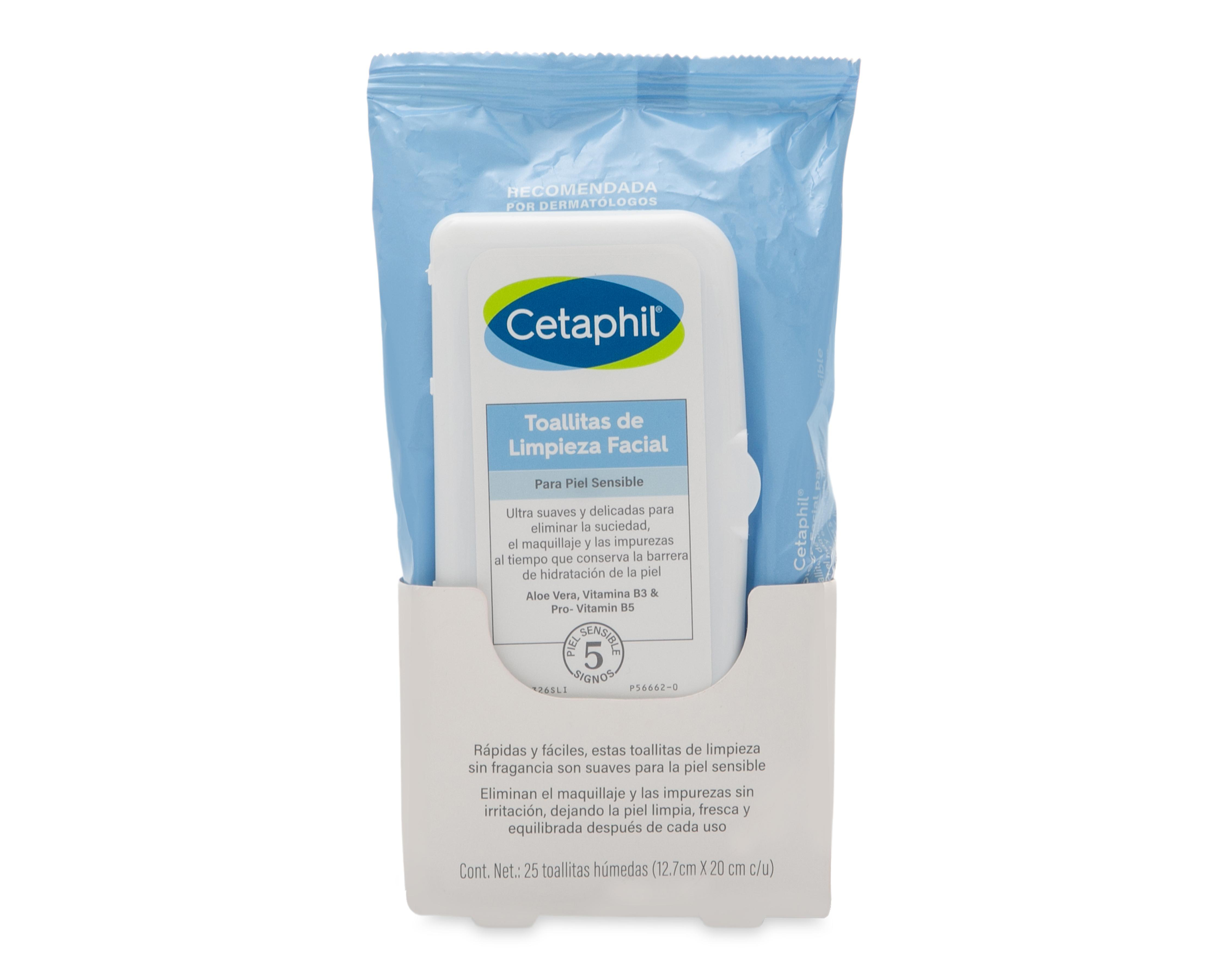 Foto 1 | Toallitas Desmaquillantes para Piel Sensible Cetaphil Modelo Comercial 25 Unidades