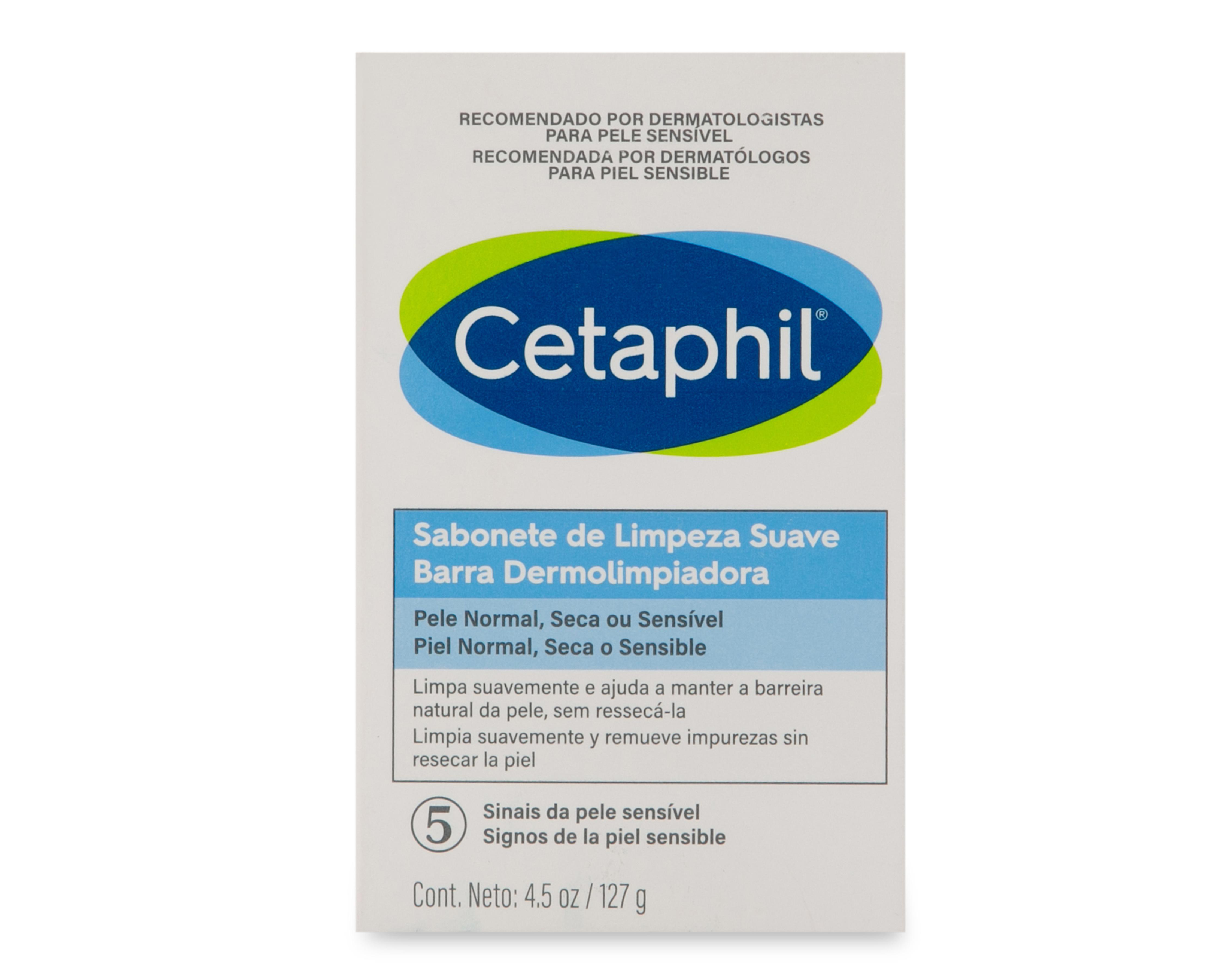 Jabón en Barra Dermolimpiador Cetaphil 127 g