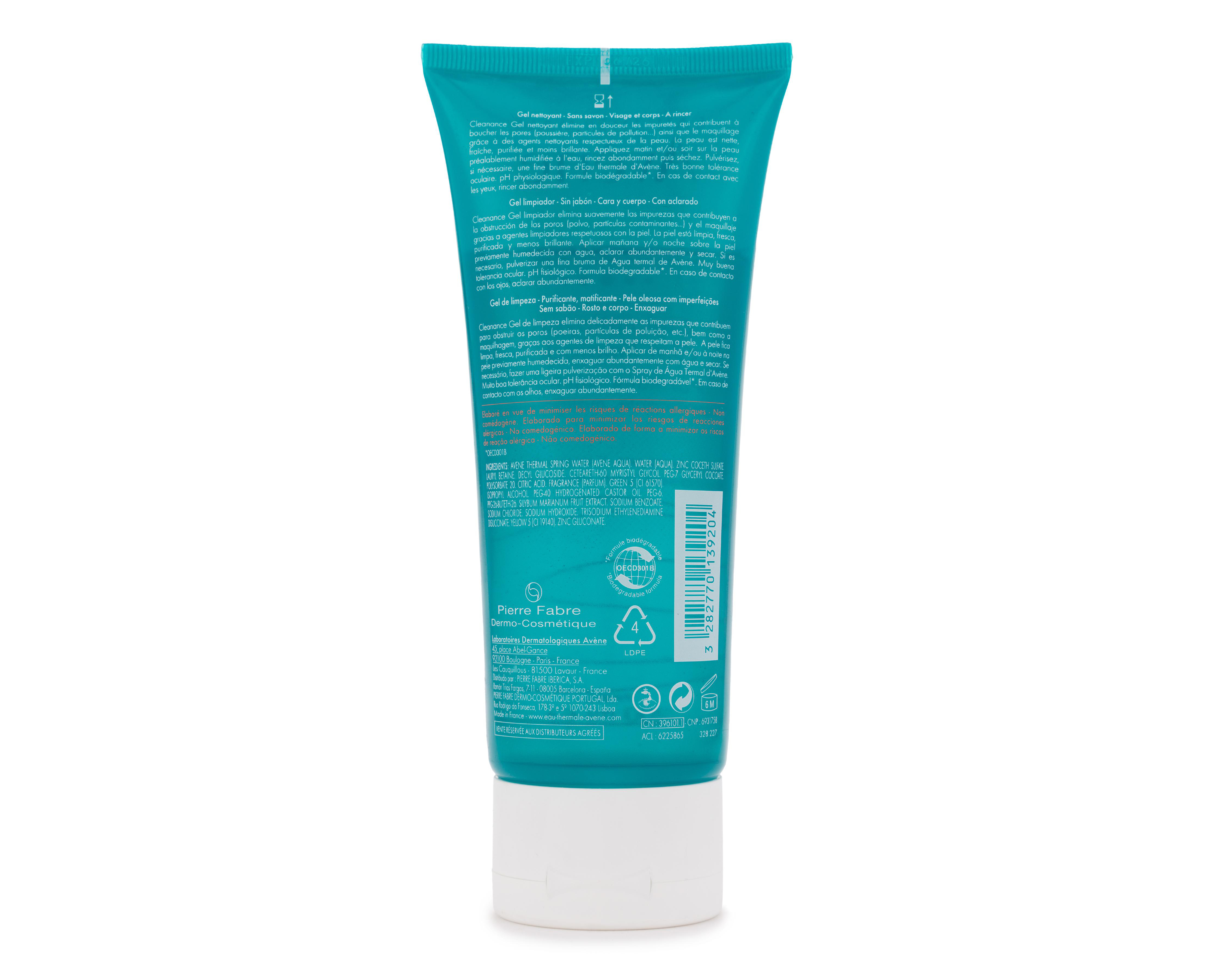 Foto 3 pulgar | Gel Limpiador para Piel Sensible Avène Cleanance 200 ml