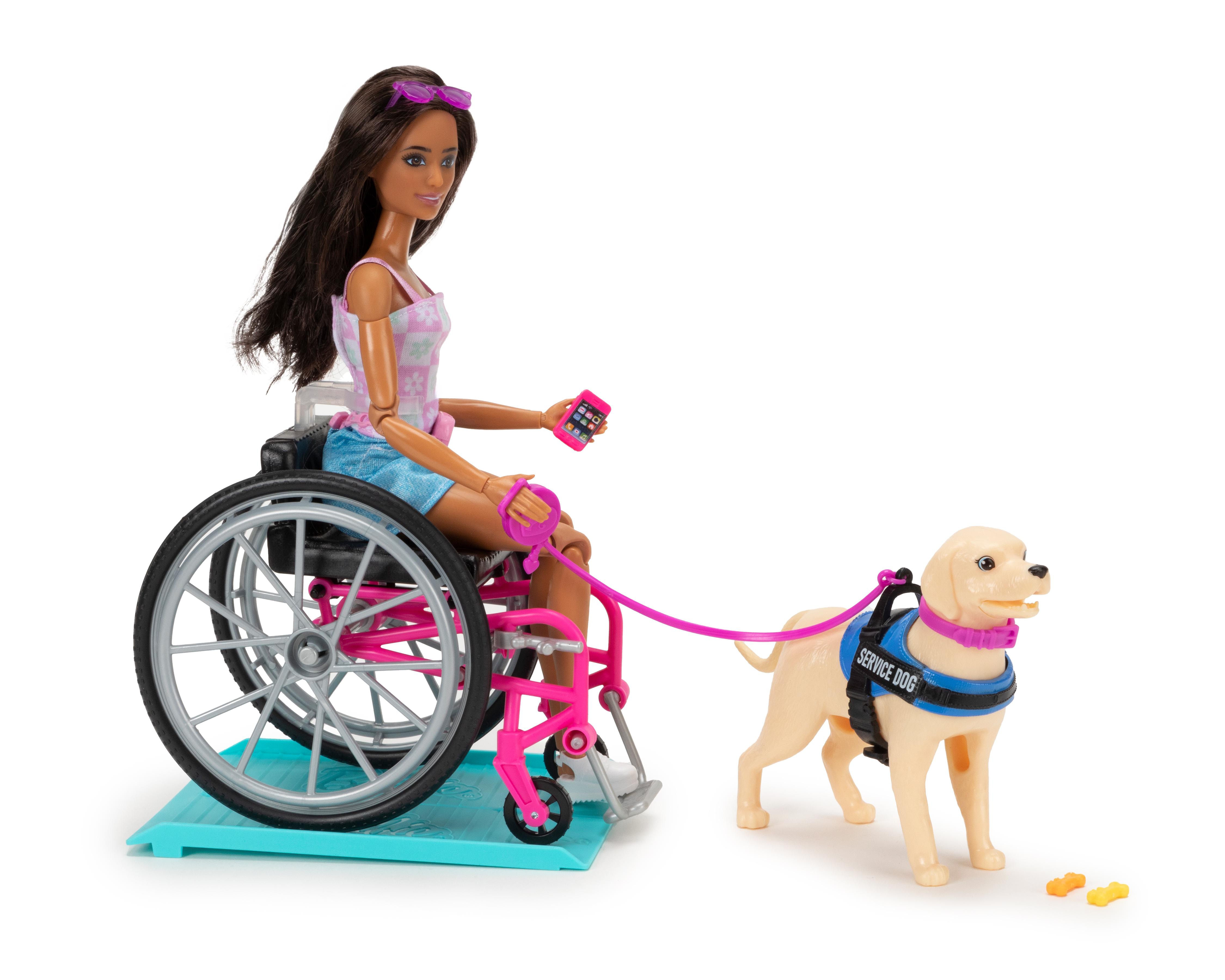 Muneca Barbie Mattel Silla de Ruedas Coppel