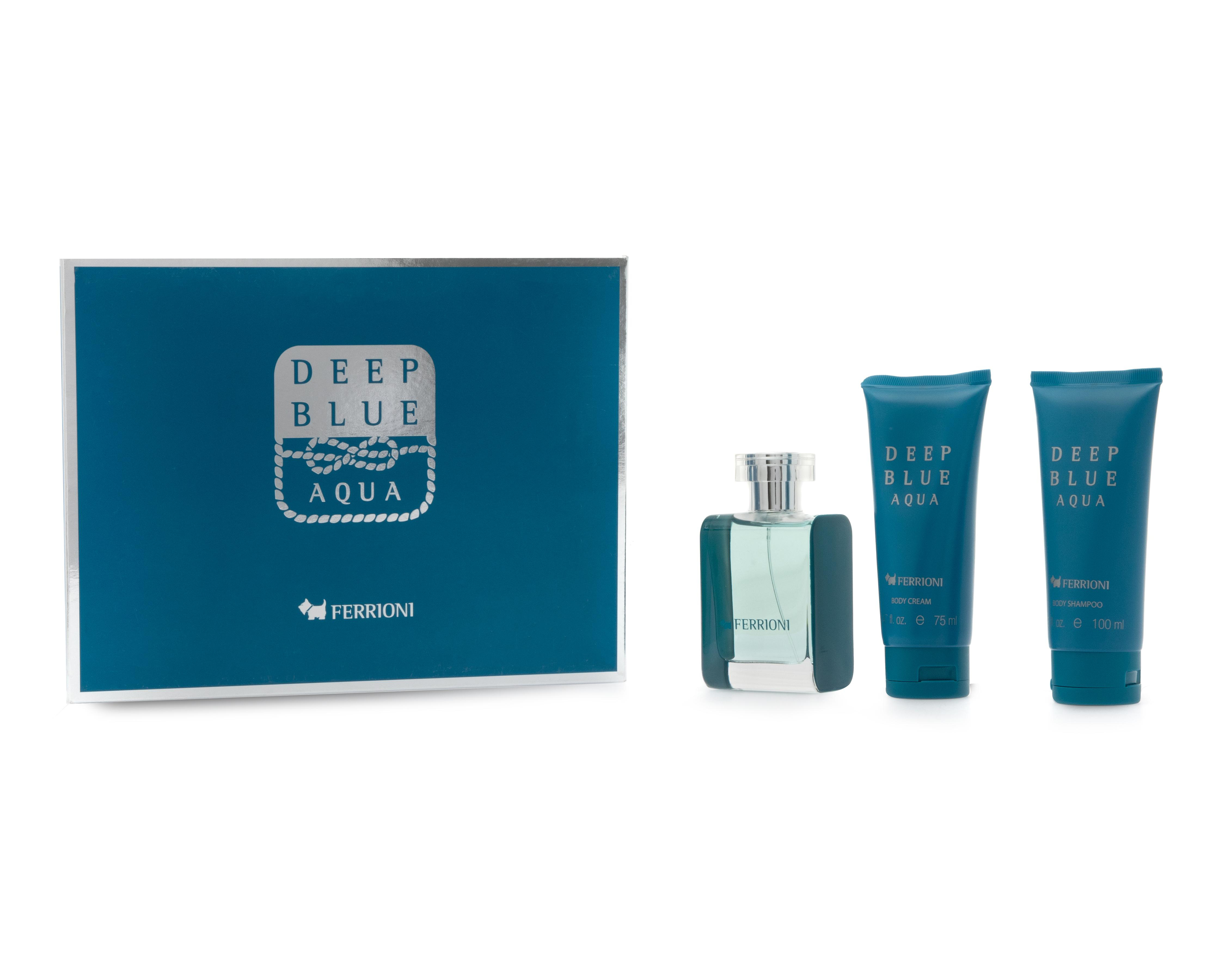 Foto 2 pulgar | Estuche para Hombre Ferrioni Deep Blue Aqua 3 Piezas