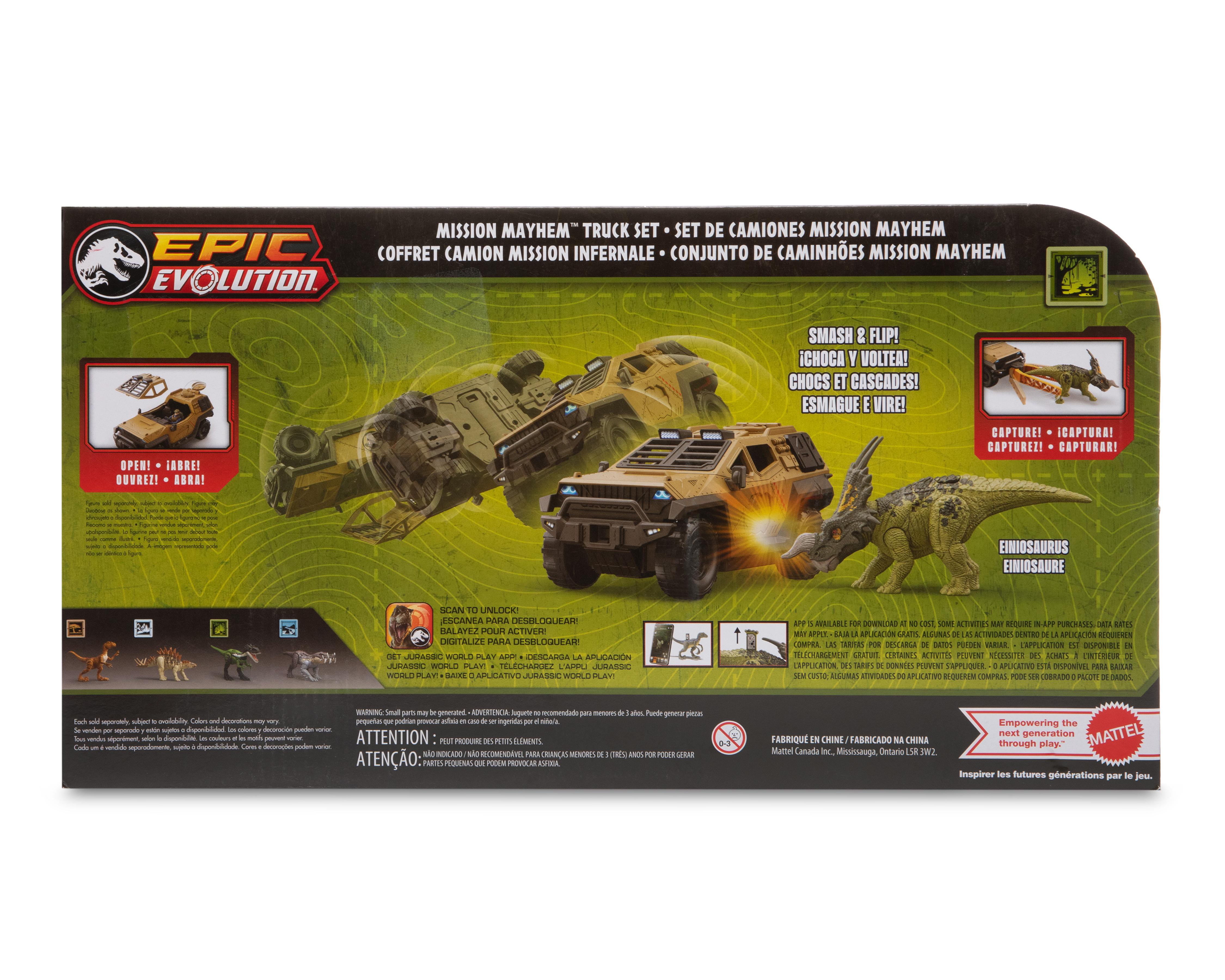 Foto 3 pulgar | Camión Mission Mayhem Jurassic World Mattel